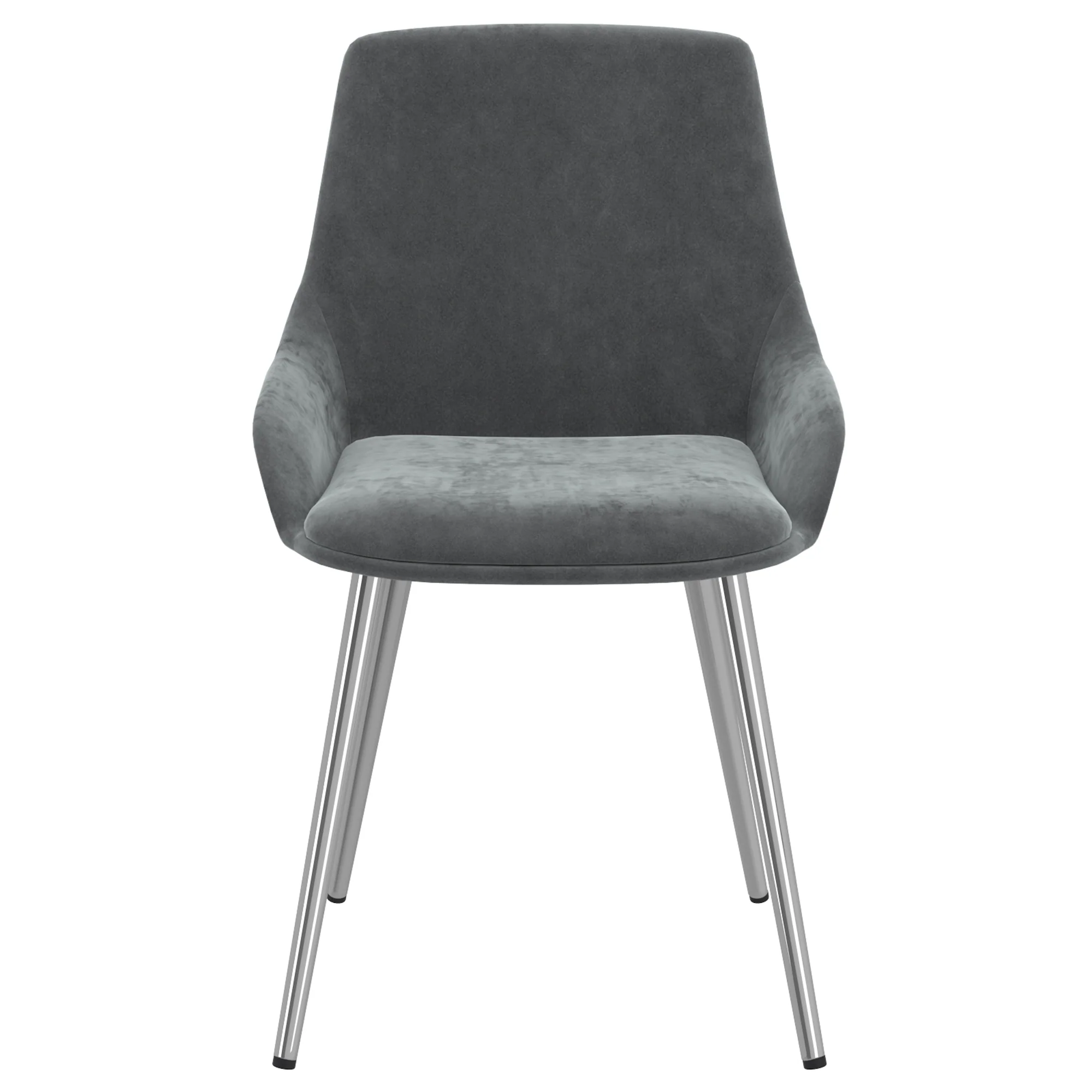 Worldwide Home Furnishings Cassidy-Side Chair Velvet-Grey Side Chair, Velvet, Set Of 2 202-330VLG - Image 6