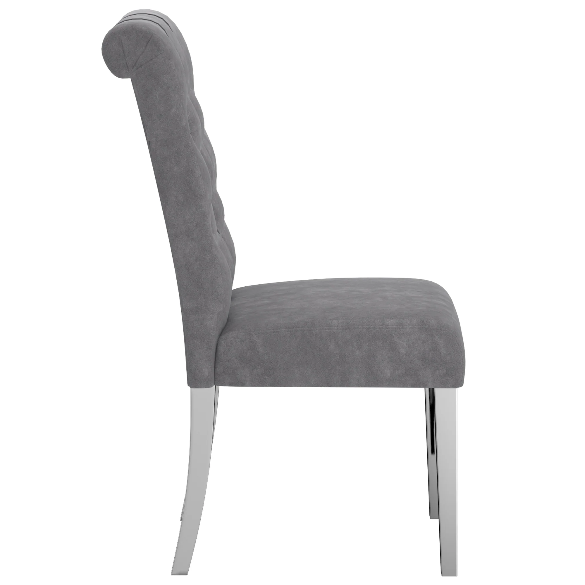 Worldwide Home Furnishings Chloe-Side Chair-Grey Side Chair, Set Of 2 202-552GY - Image 6