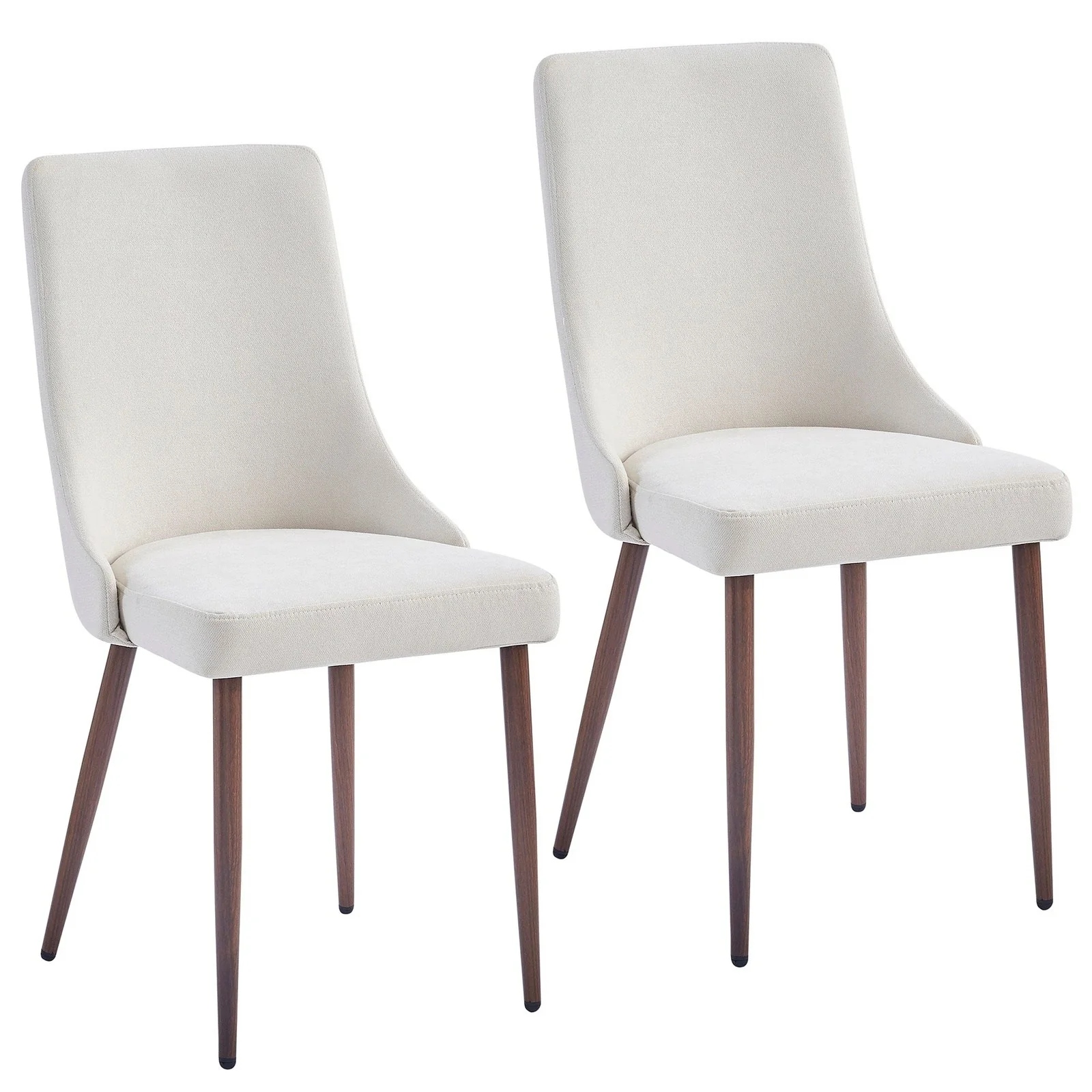 Worldwide Home Furnishings Cora-Side Chair Fabric-Beige Side Chair, Fabric, Set Of 2 202-182BG - Image 2