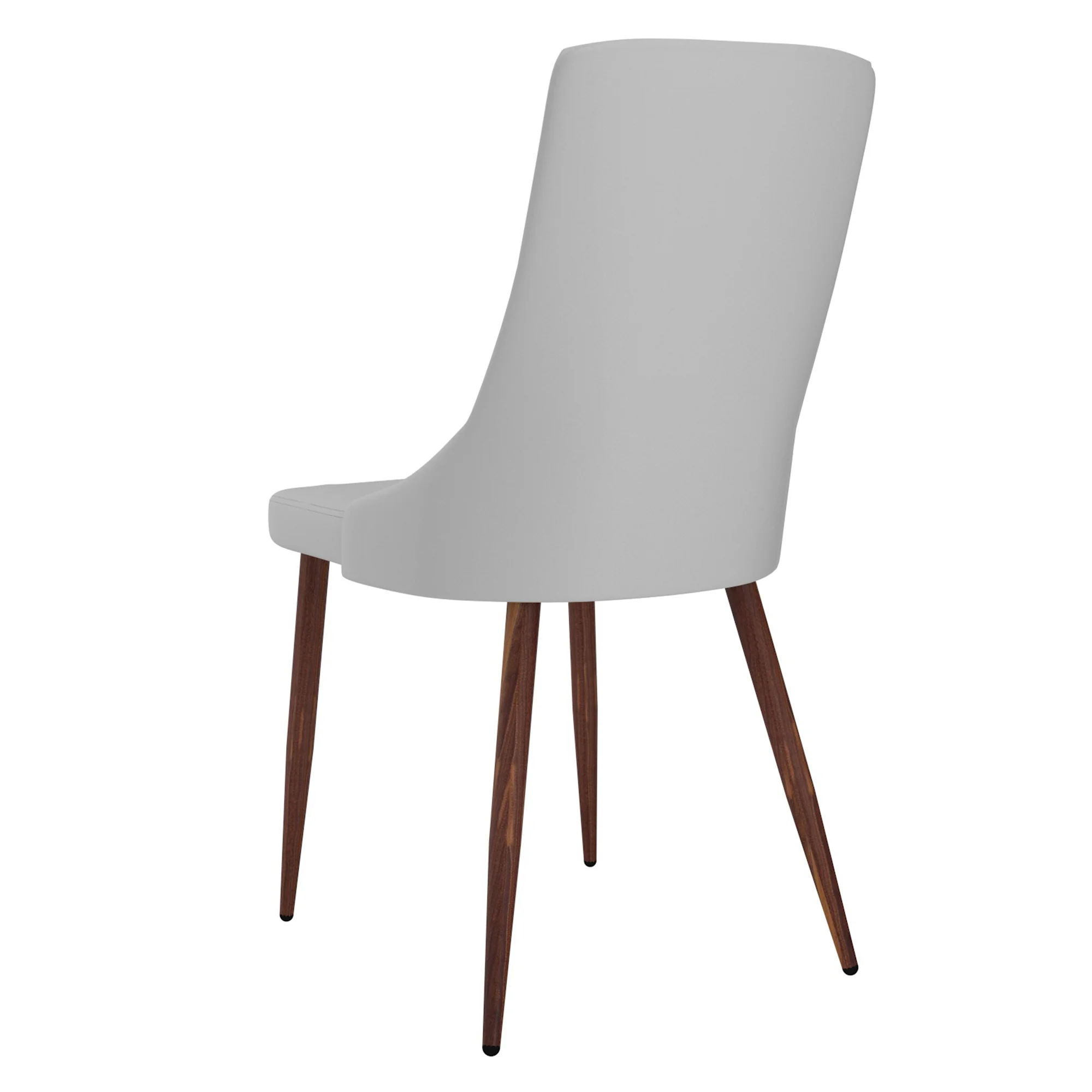 Worldwide Home Furnishings Cora-Side Chair Pu-Light Grey Side Chair, Faux Leather, Set Of 2 202-182PULG - Image 4