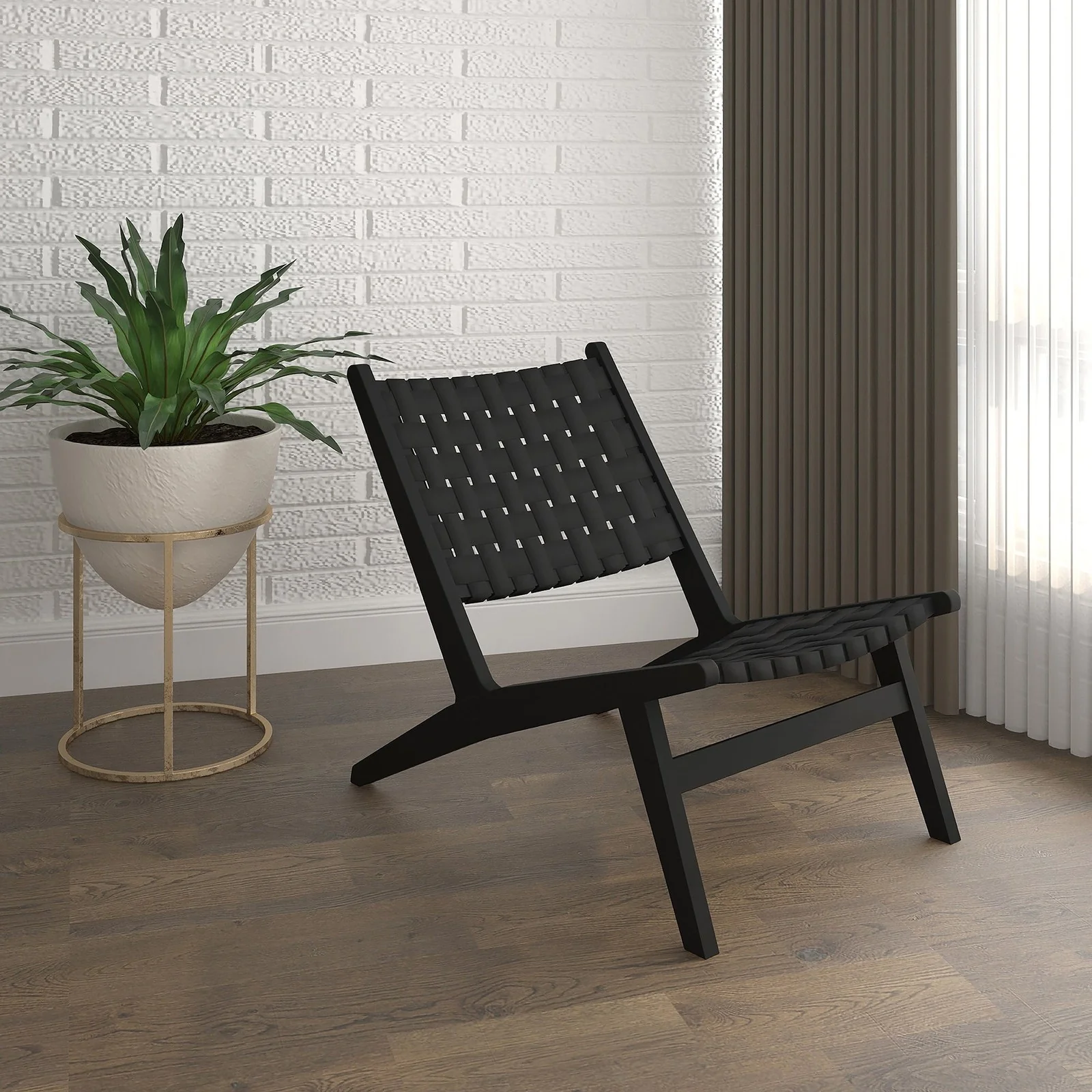 Worldwide Home Furnishings Cyrus-Accent Chair-Black Accent Chair 403-626BK