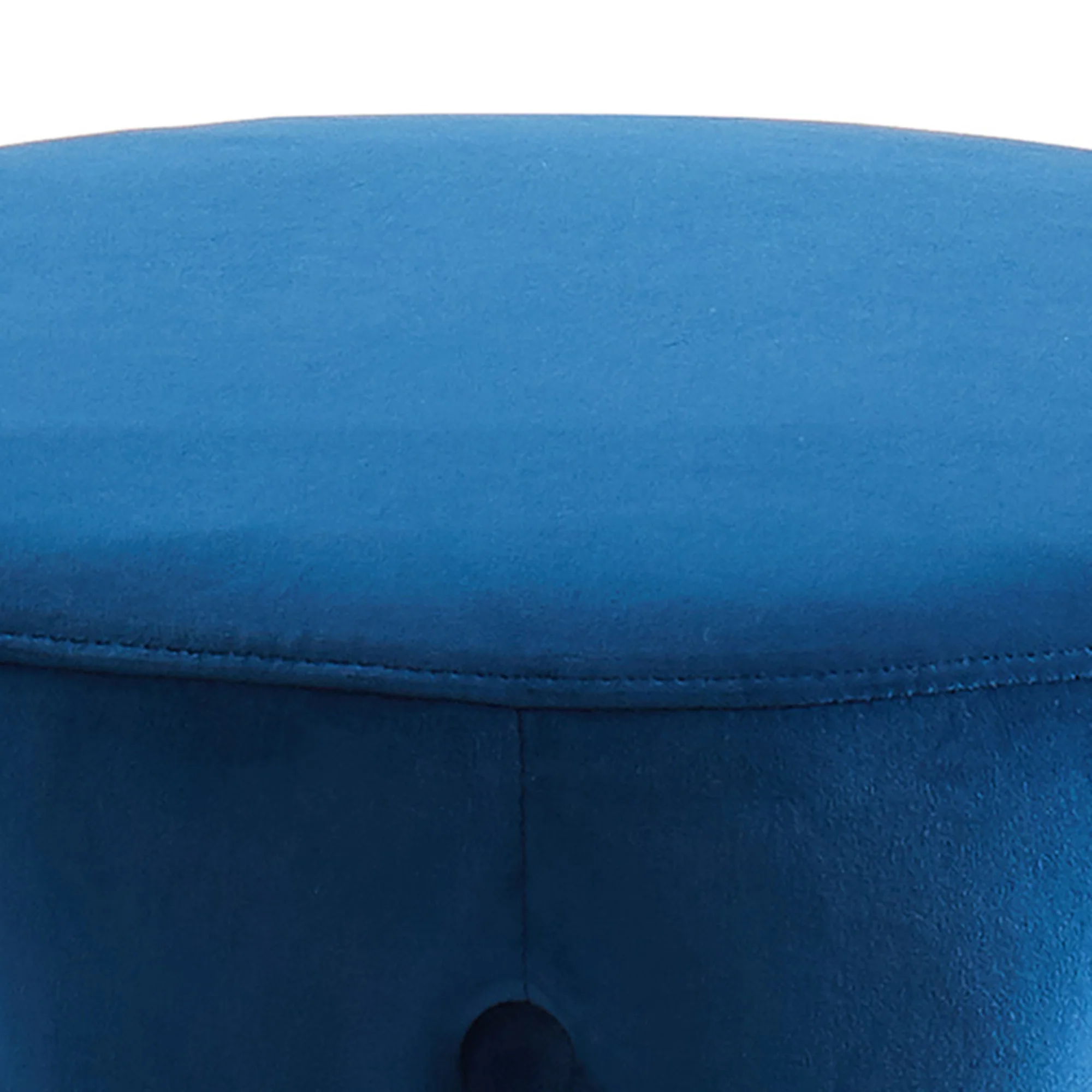 Worldwide Home Furnishings Delilah-Round Ottoman-Blue/Gold Round Ottoman 402-609BL/GL - Image 7