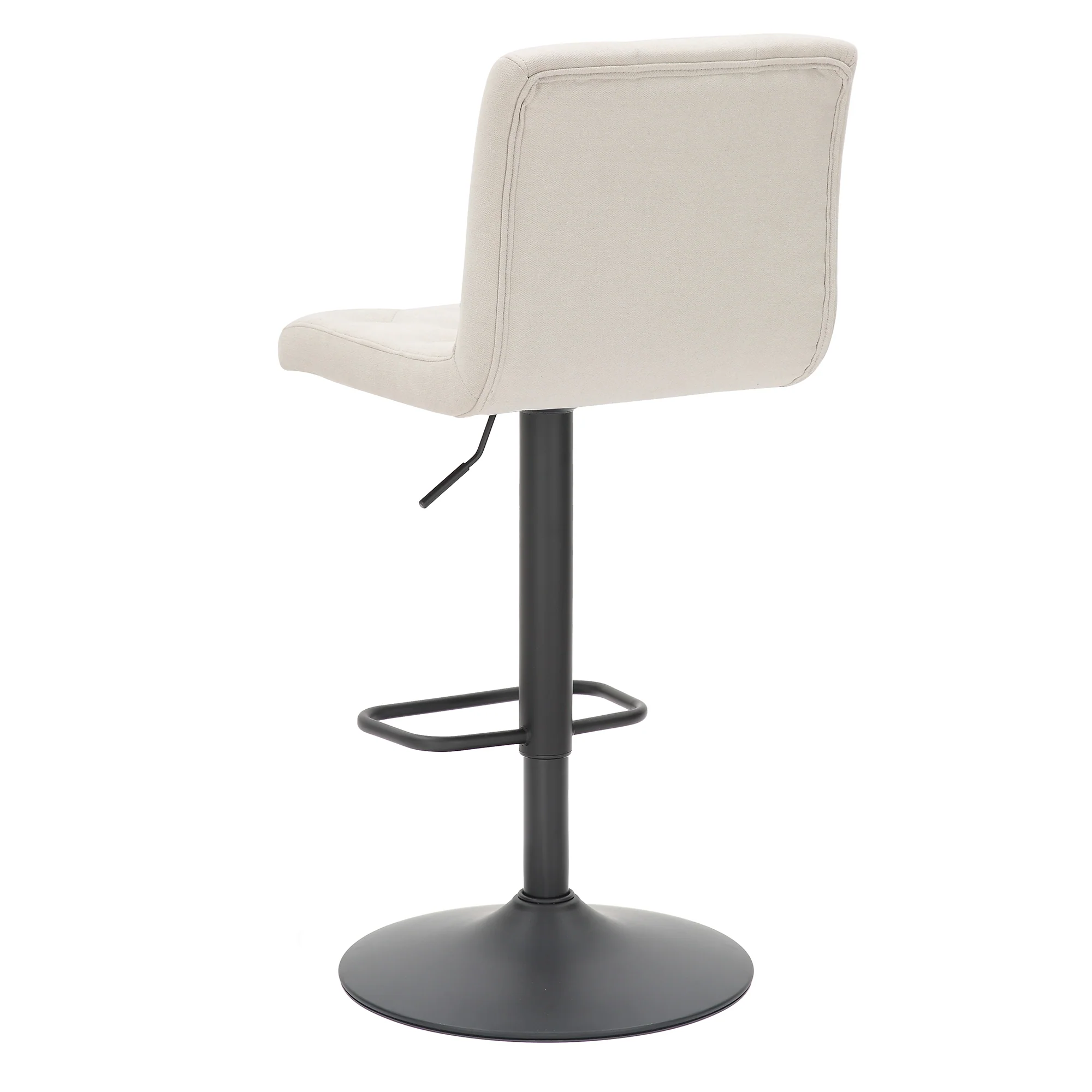 Worldwide Home Furnishings Dex Ii-Air Lift Stool Fabric-Beige Adjustable Air-Lift Stool, Set Of 2 203-153BG - Image 4