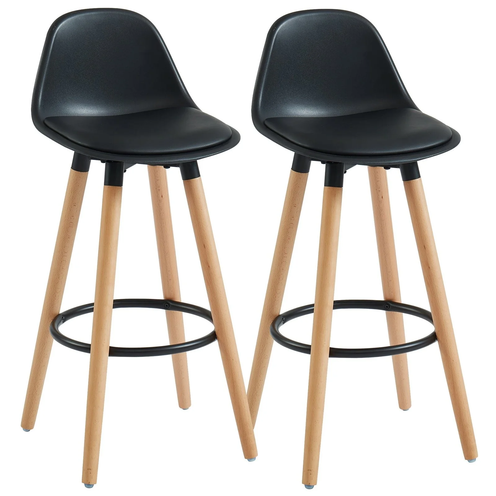 Worldwide Home Furnishings Diablo-26" Counter Stool-Black 26" Counter Stool, Set Of 2 203-352BK - Image 2