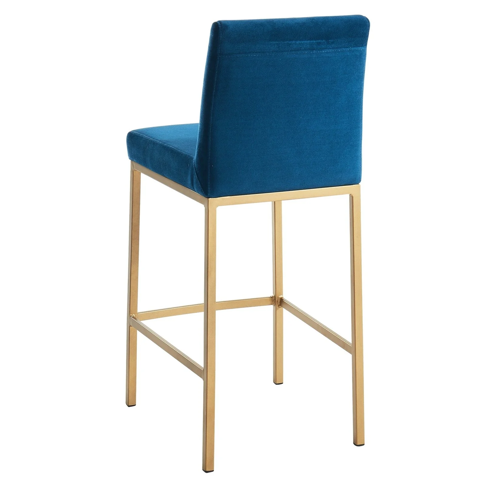 Worldwide Home Furnishings Diego-26" Counter Stool-Blue/Aged Gold 26" Counter Stool, Set Of 2 203-101BLU/GL - Image 4
