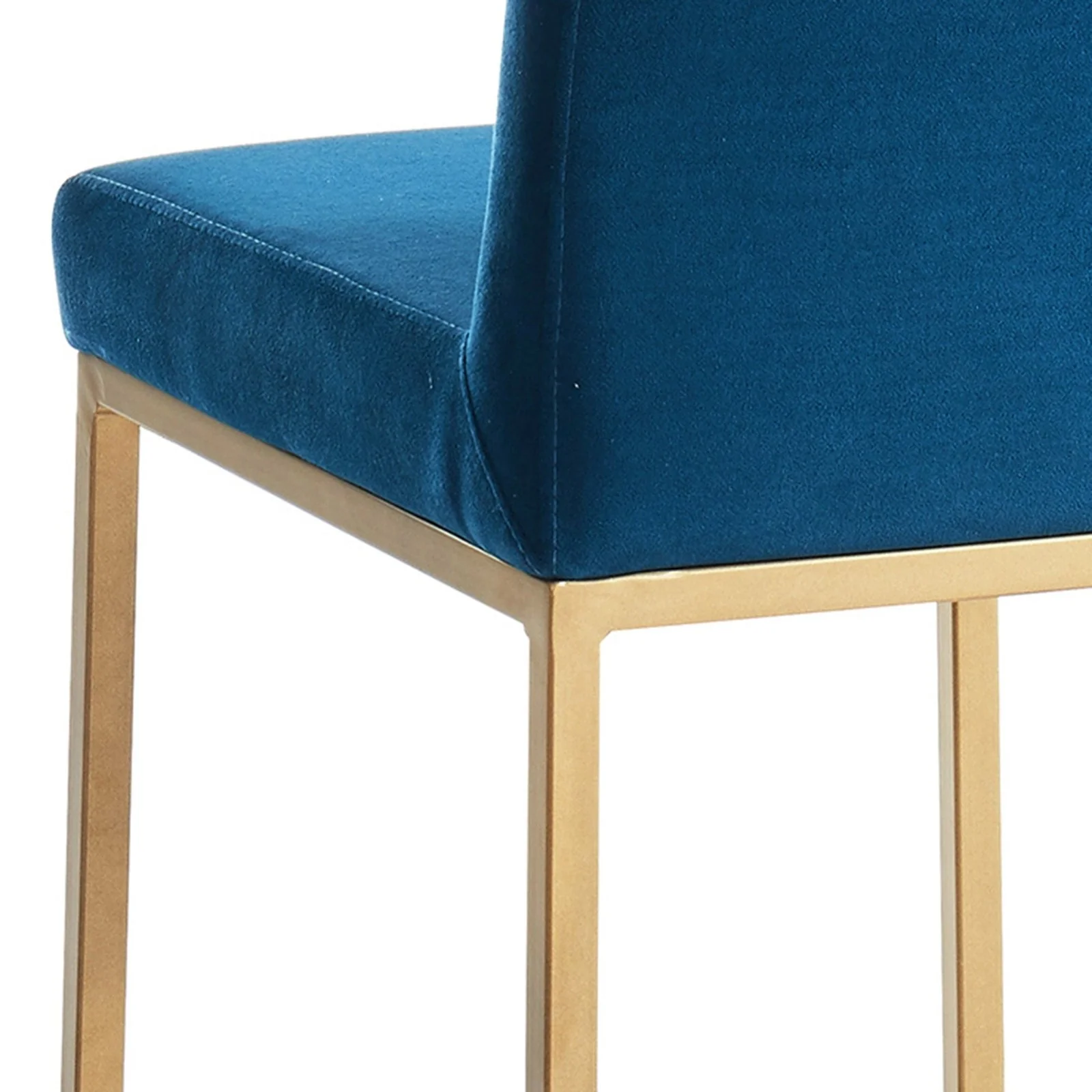 Worldwide Home Furnishings Diego-26" Counter Stool-Blue/Aged Gold 26" Counter Stool, Set Of 2 203-101BLU/GL - Image 7