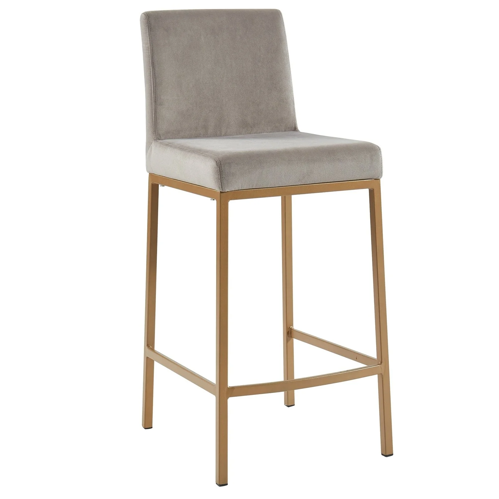 Worldwide Home Furnishings Diego-26" Counter Stool-Grey/Aged Gold 26" Counter Stool, Set Of 2 203-101GY/GLD - Image 3
