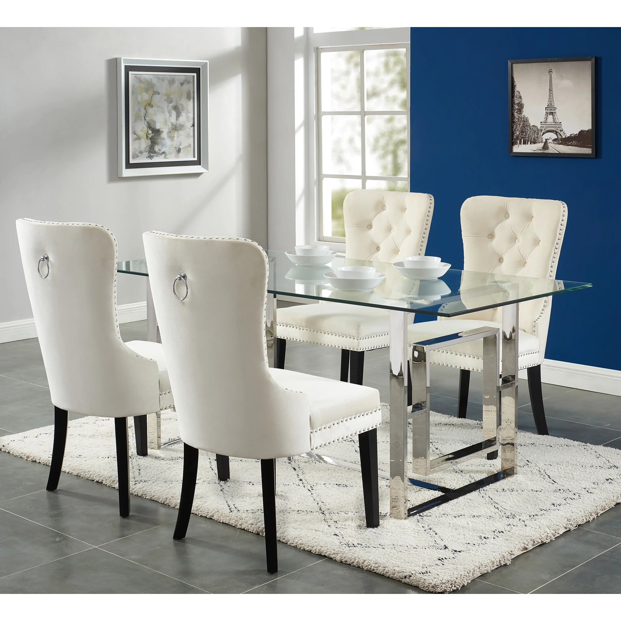 Worldwide Home Furnishings Eros Ch_Rizzo Iv-5pc Dining Set 5pc Dining Set 207-482/080IV