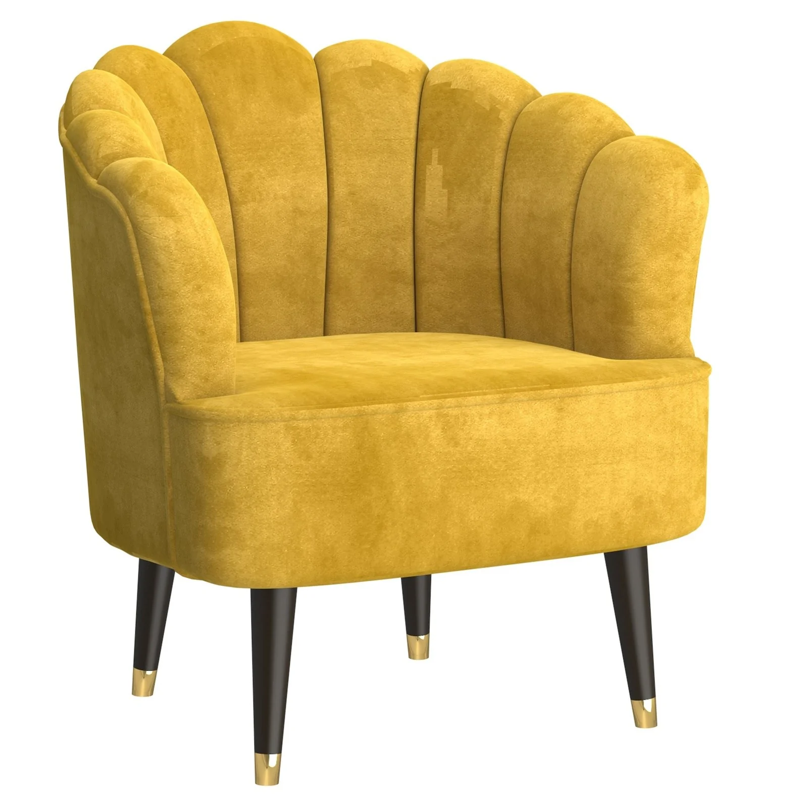 Worldwide Home Furnishings Ezra-Accent Chair-Mustard Accent Chair 403-586MUS - Image 2