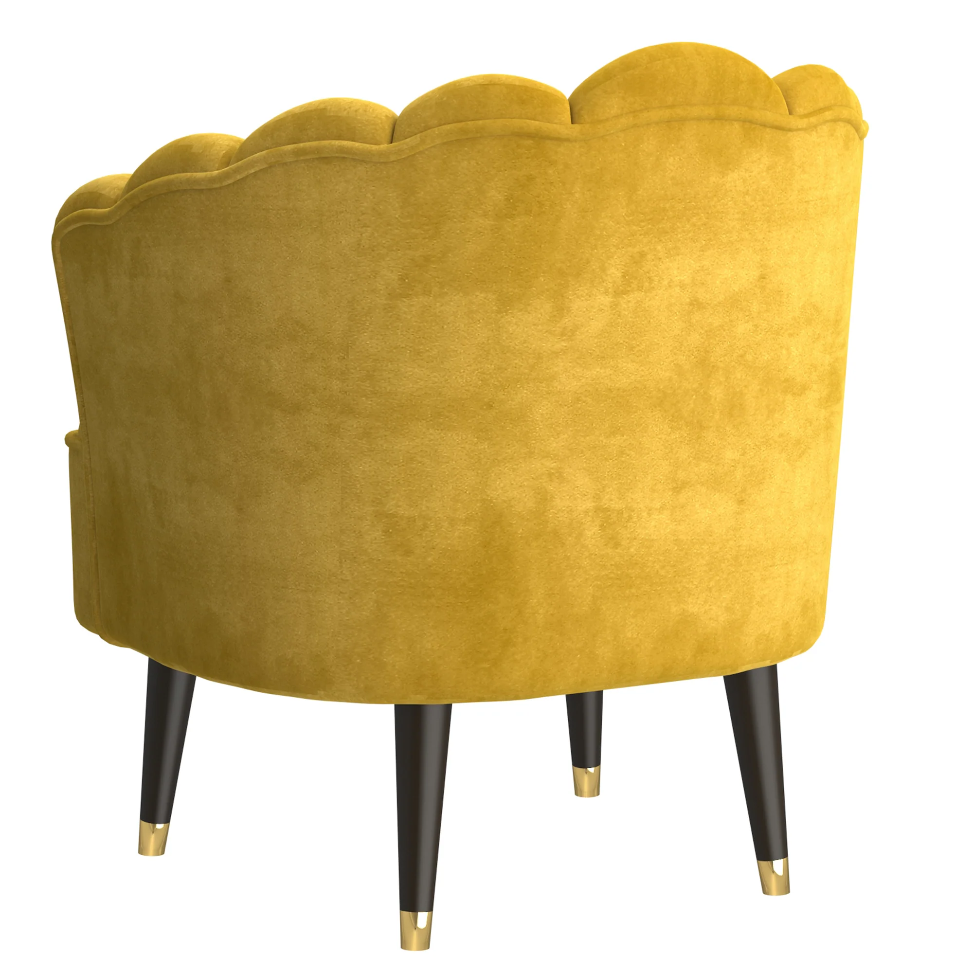 Worldwide Home Furnishings Ezra-Accent Chair-Mustard Accent Chair 403-586MUS - Image 3
