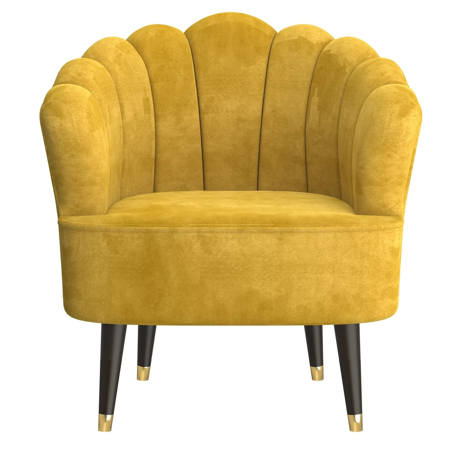 Worldwide Home Furnishings Ezra-Accent Chair-Mustard Accent Chair 403-586MUS - Image 4