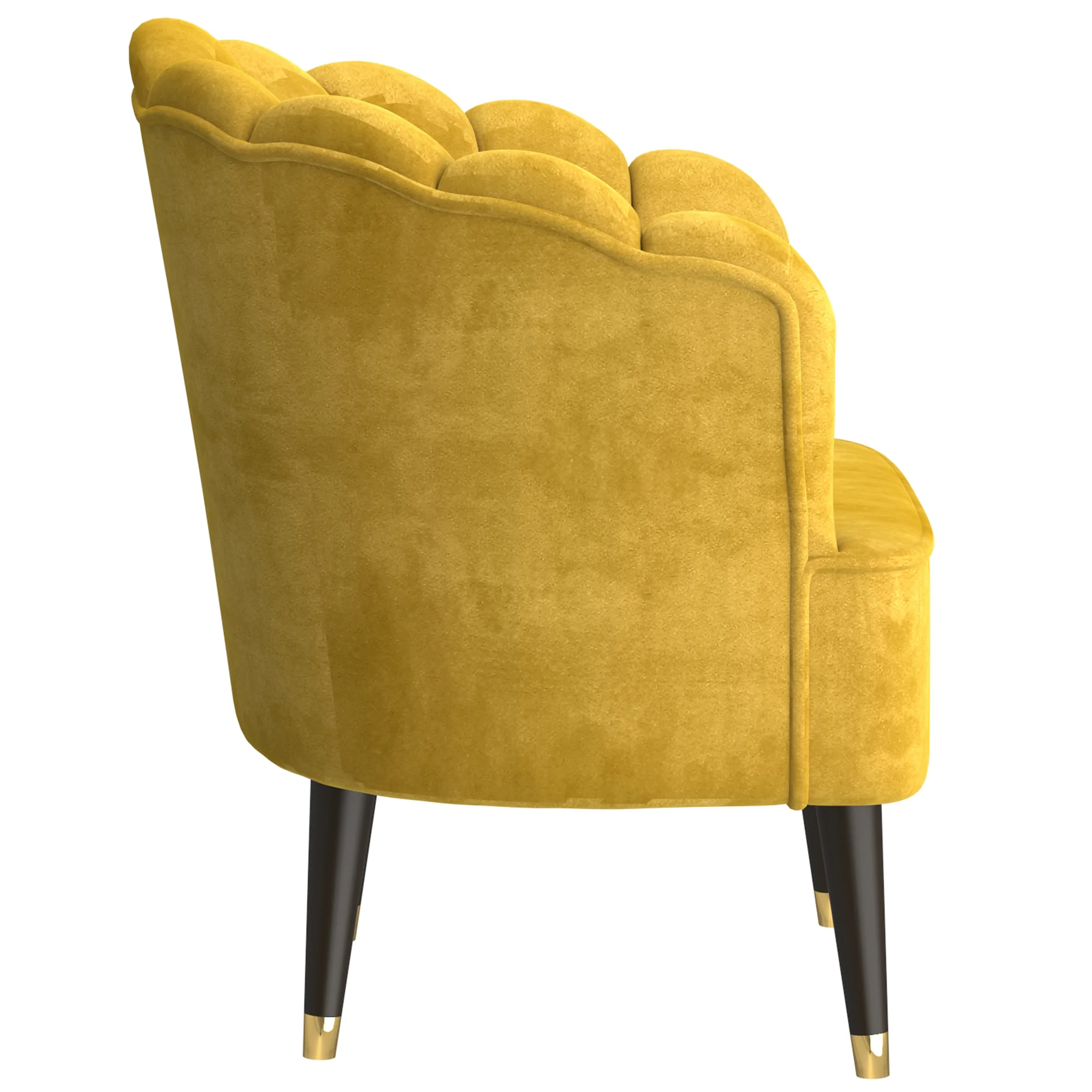 Worldwide Home Furnishings Ezra-Accent Chair-Mustard Accent Chair 403-586MUS - Image 5