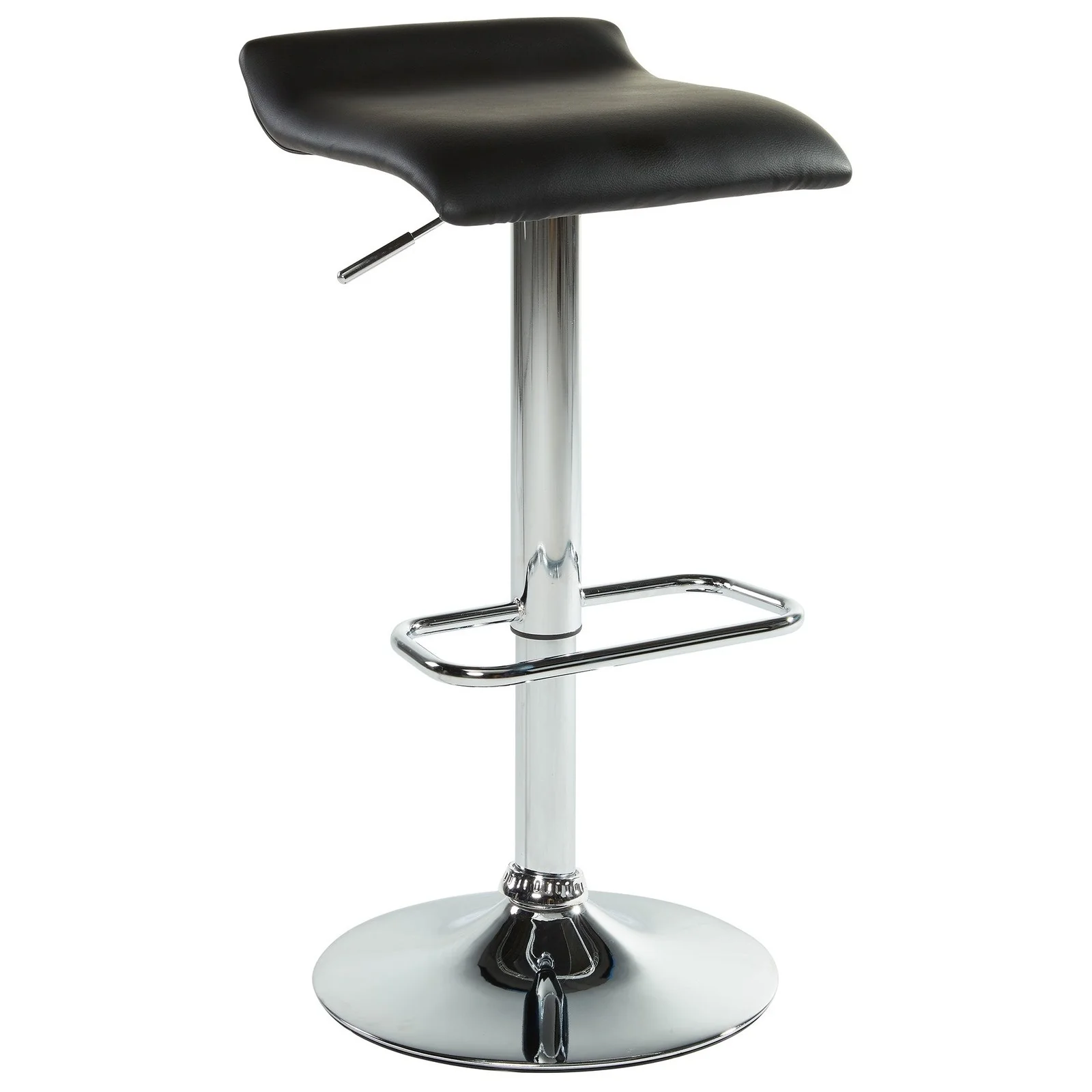 Worldwide Home Furnishings Fabia Ii-Air Lift Stool-Black Pu Air-Lift Stool, Faux Leather, Set Of 2 203-181BK - Image 3