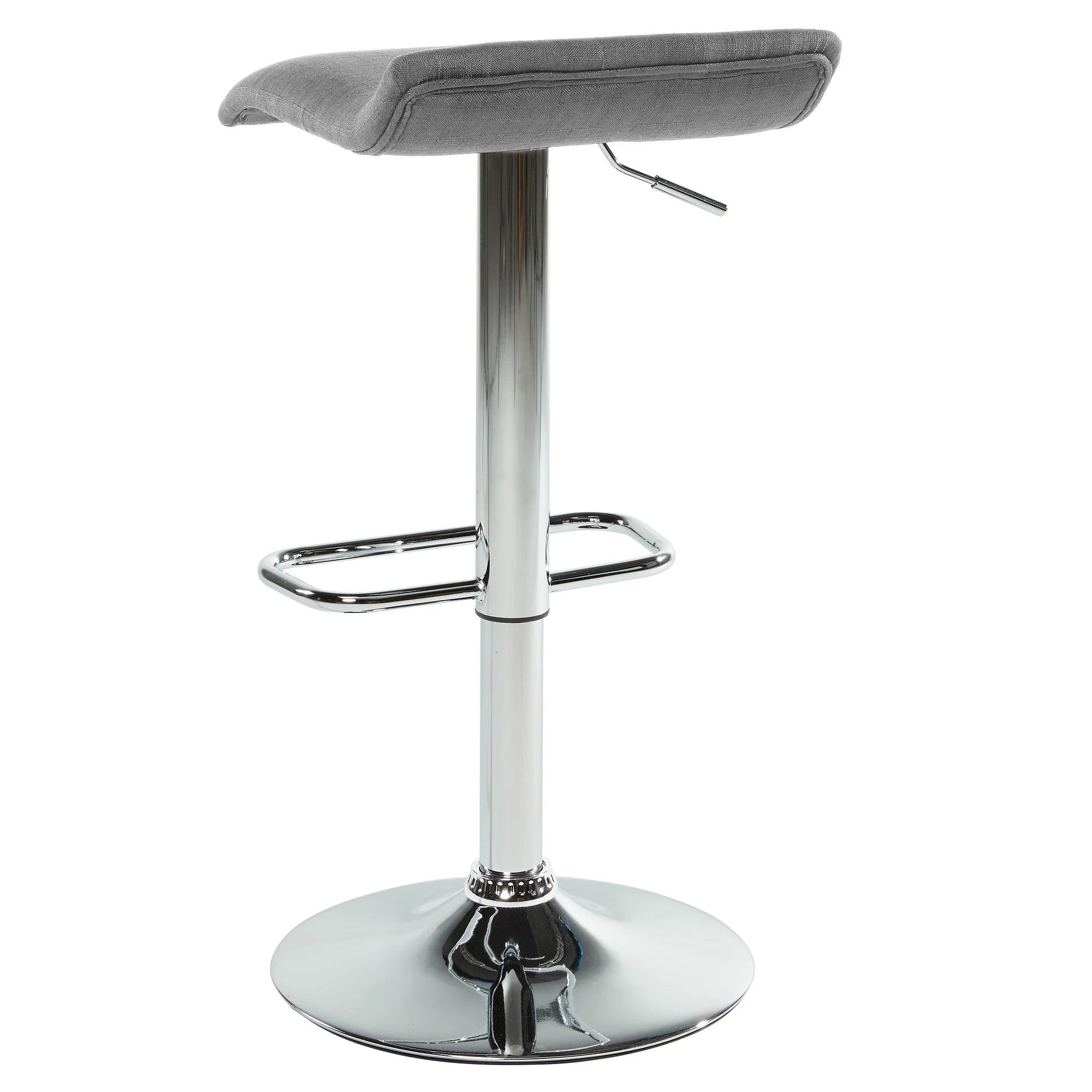 Worldwide Home Furnishings Fabia Ii-Air Lift Stool-Grey Fabric Air-Lift Stool, Fabric, Set Of 2 203-181GY - Image 4