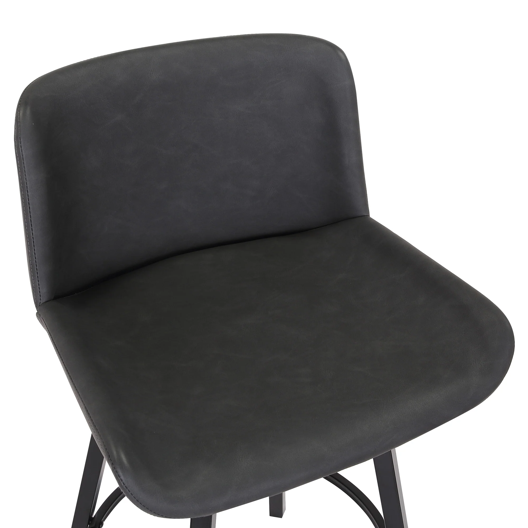 Worldwide Home Furnishings Fern-26'' Counter Stool Pu-Charcoal 26" Counter Stool W/Swivel, Set Of 2 203-666PUCH - Image 7