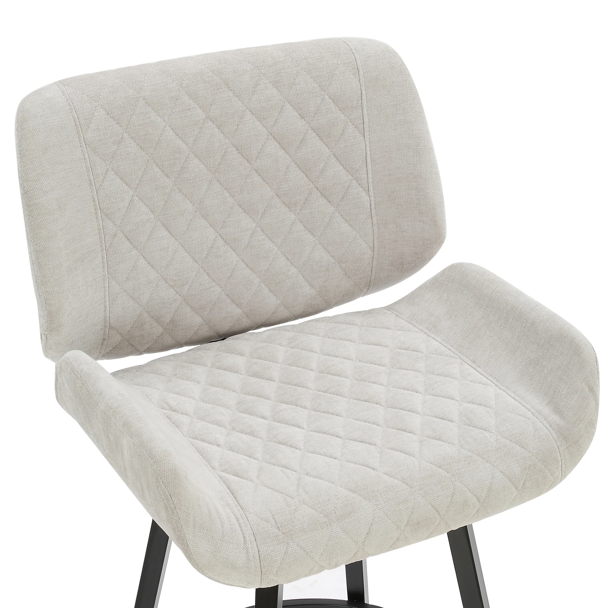 Worldwide Home Furnishings Fraser-26'' Counter Stool Fabric-Grey 26" Counter Stool W/Swivel, Set Of 2 203-667GY - Image 7