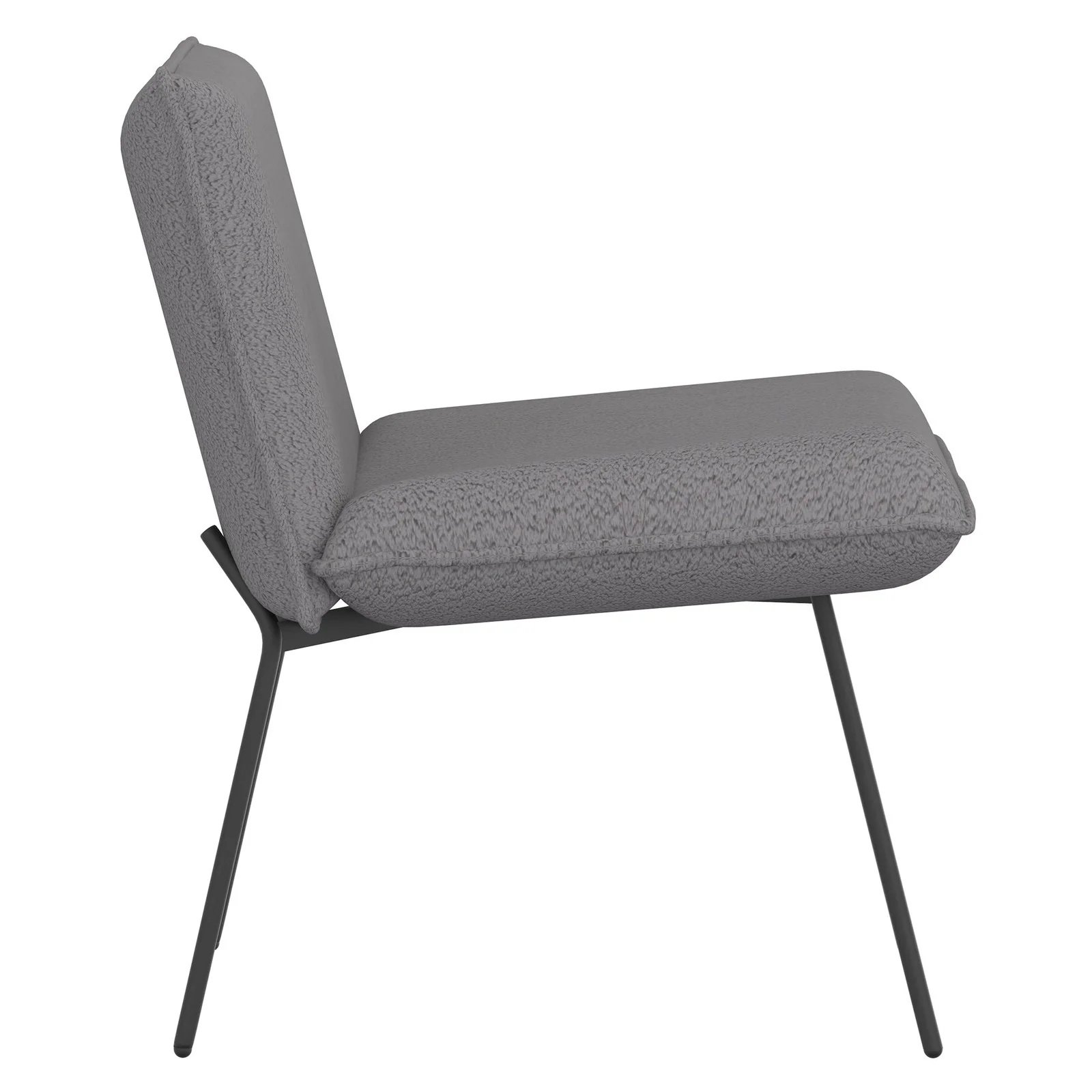 Worldwide Home Furnishings Gigi-Accent Chair-Grey Accent Chair 403-669GY - Image 4