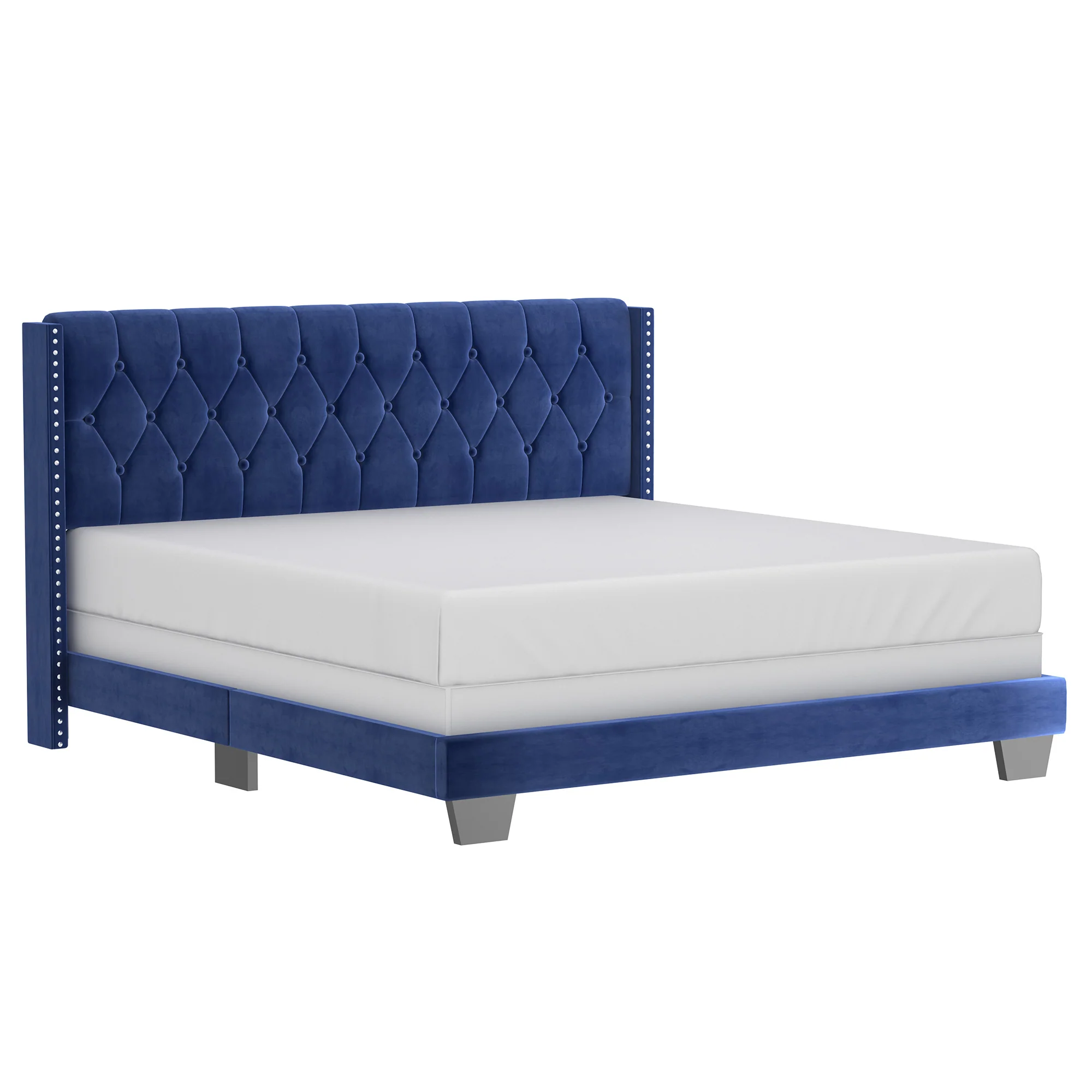 Worldwide Home Furnishings Gunner-78'' Bed-Blue 78" King Bed 101-299K-NAV - Image 2