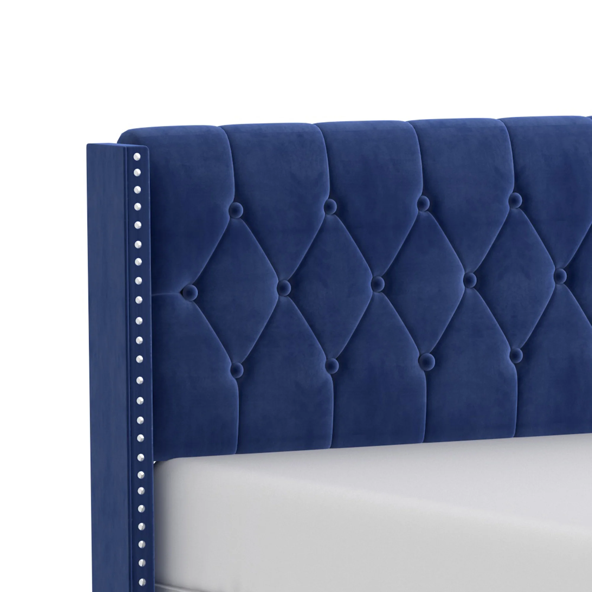 Worldwide Home Furnishings Gunner-78'' Bed-Blue 78" King Bed 101-299K-NAV - Image 4