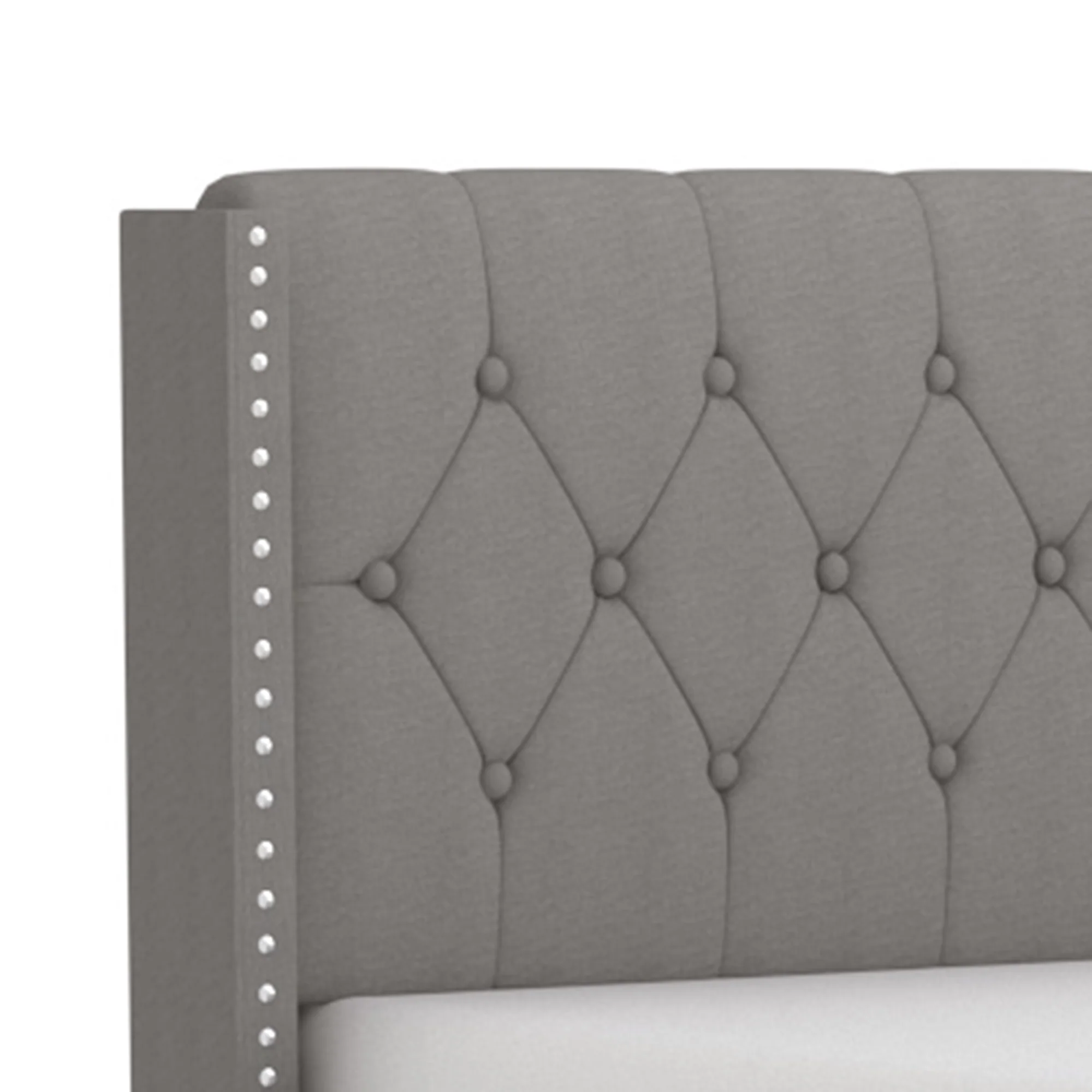 Worldwide Home Furnishings Gunner-78'' Bed-Light Grey 78" King Bed 101-299K-LGY - Image 4