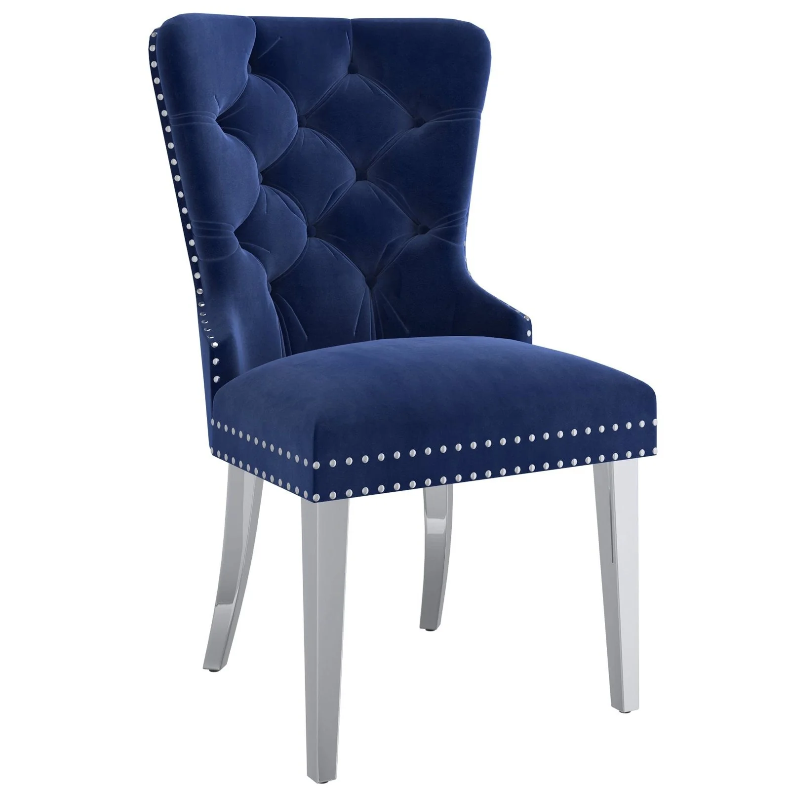 Worldwide Home Furnishings Hollis-Side Chair-Navy Side Chair, Set Of 2 202-614NAV - Image 2