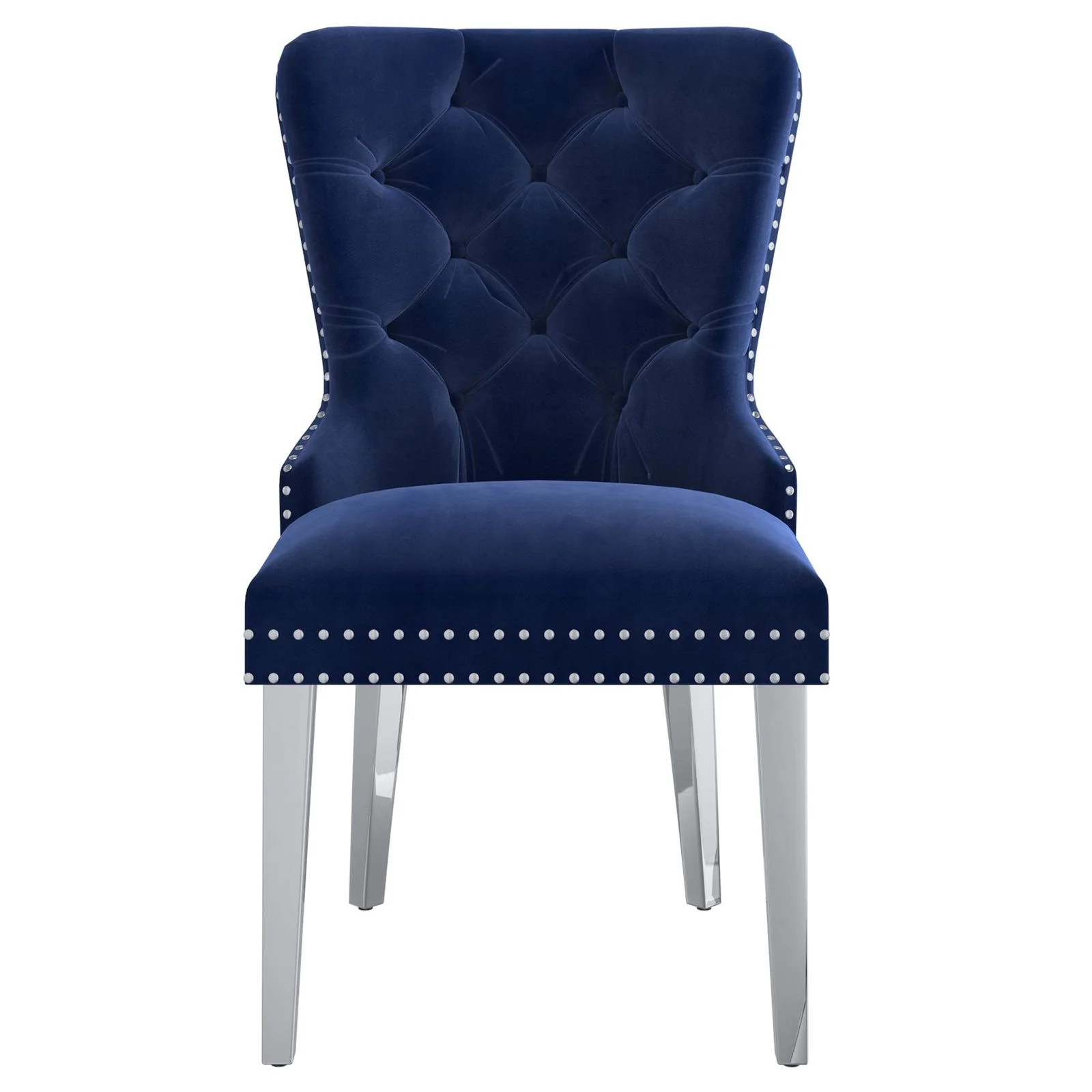 Worldwide Home Furnishings Hollis-Side Chair-Navy Side Chair, Set Of 2 202-614NAV - Image 4