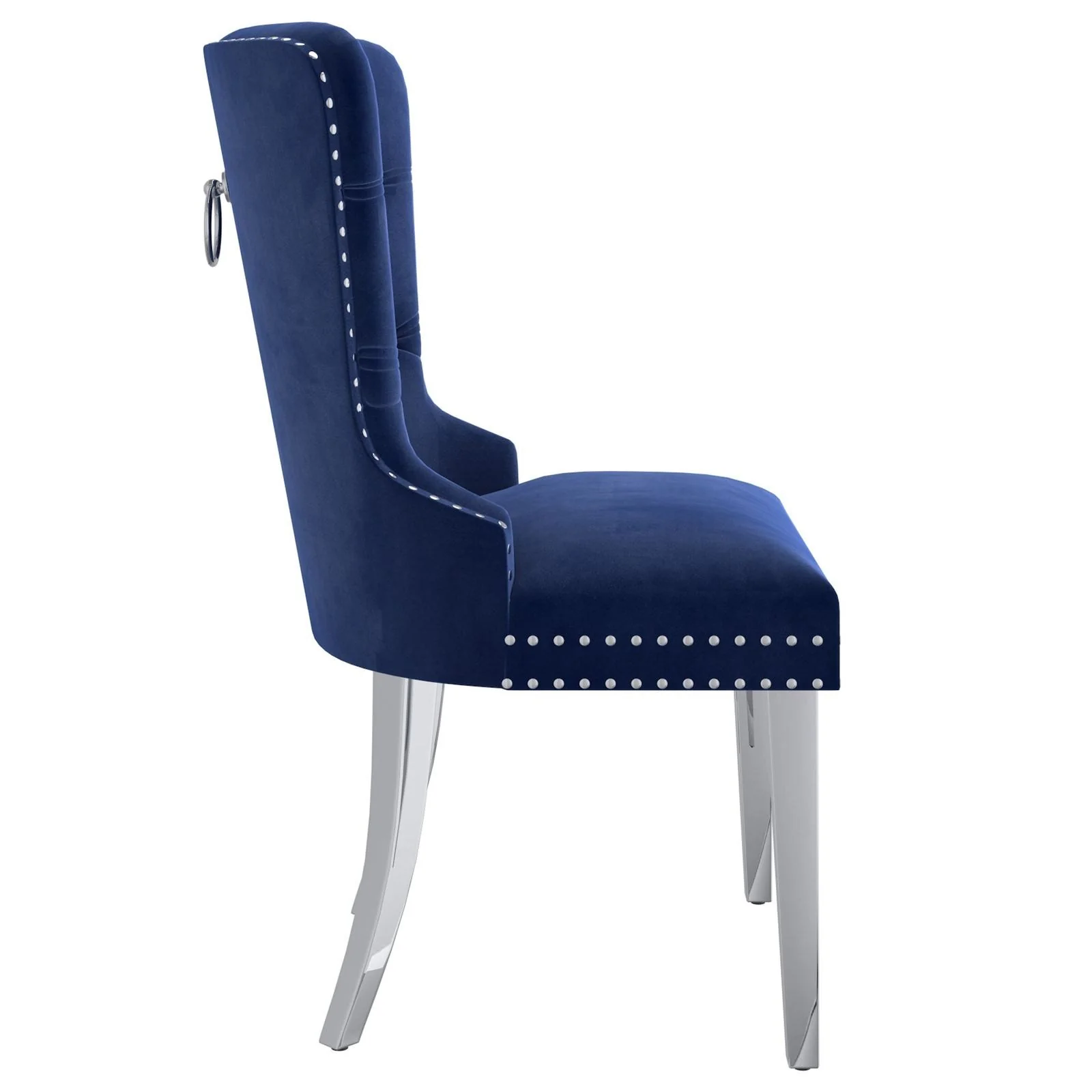 Worldwide Home Furnishings Hollis-Side Chair-Navy Side Chair, Set Of 2 202-614NAV - Image 5