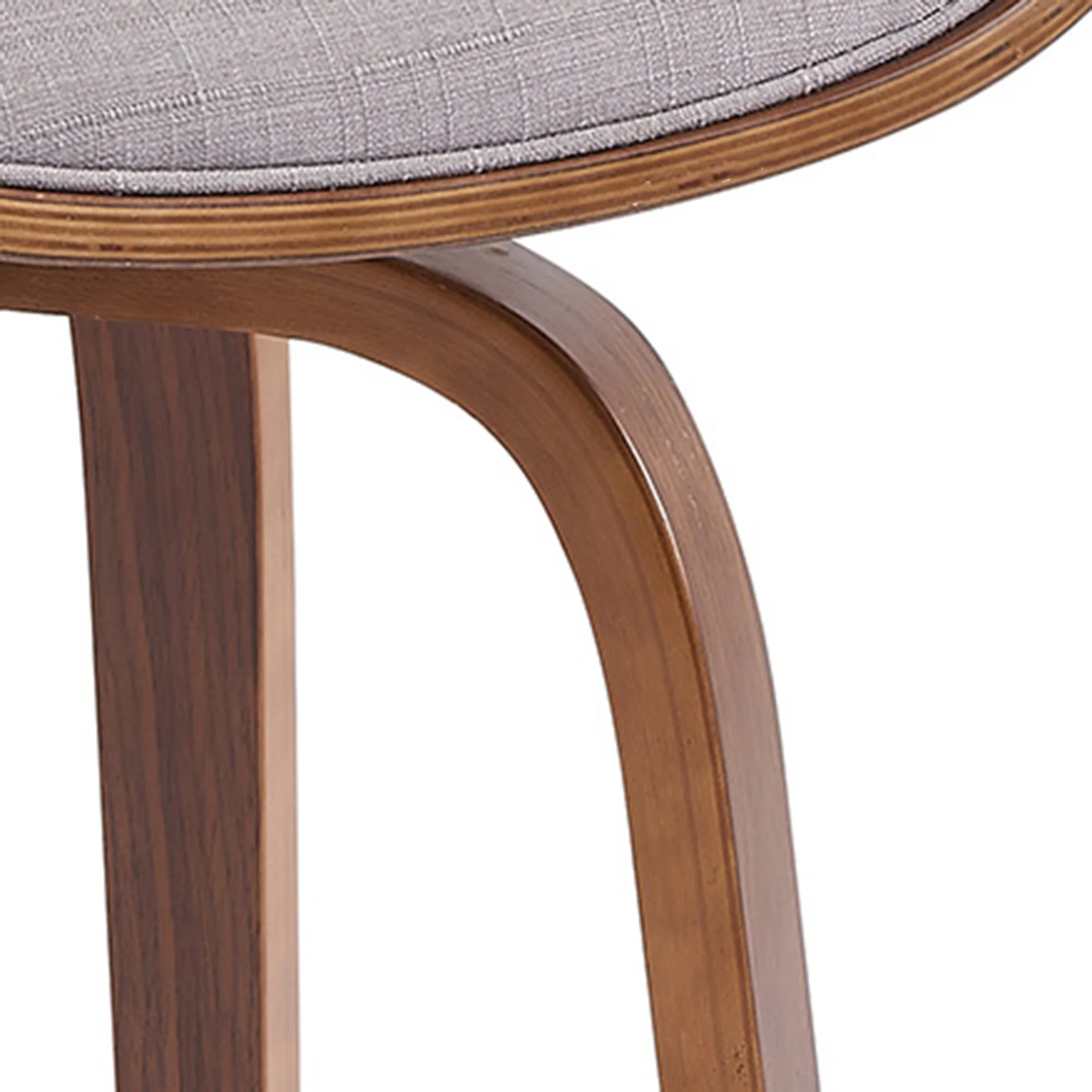 Worldwide Home Furnishings Holt-26" Counter Stool-Fabric Grey 26" Counter Stool W/Swivel 203-981GY - Image 5