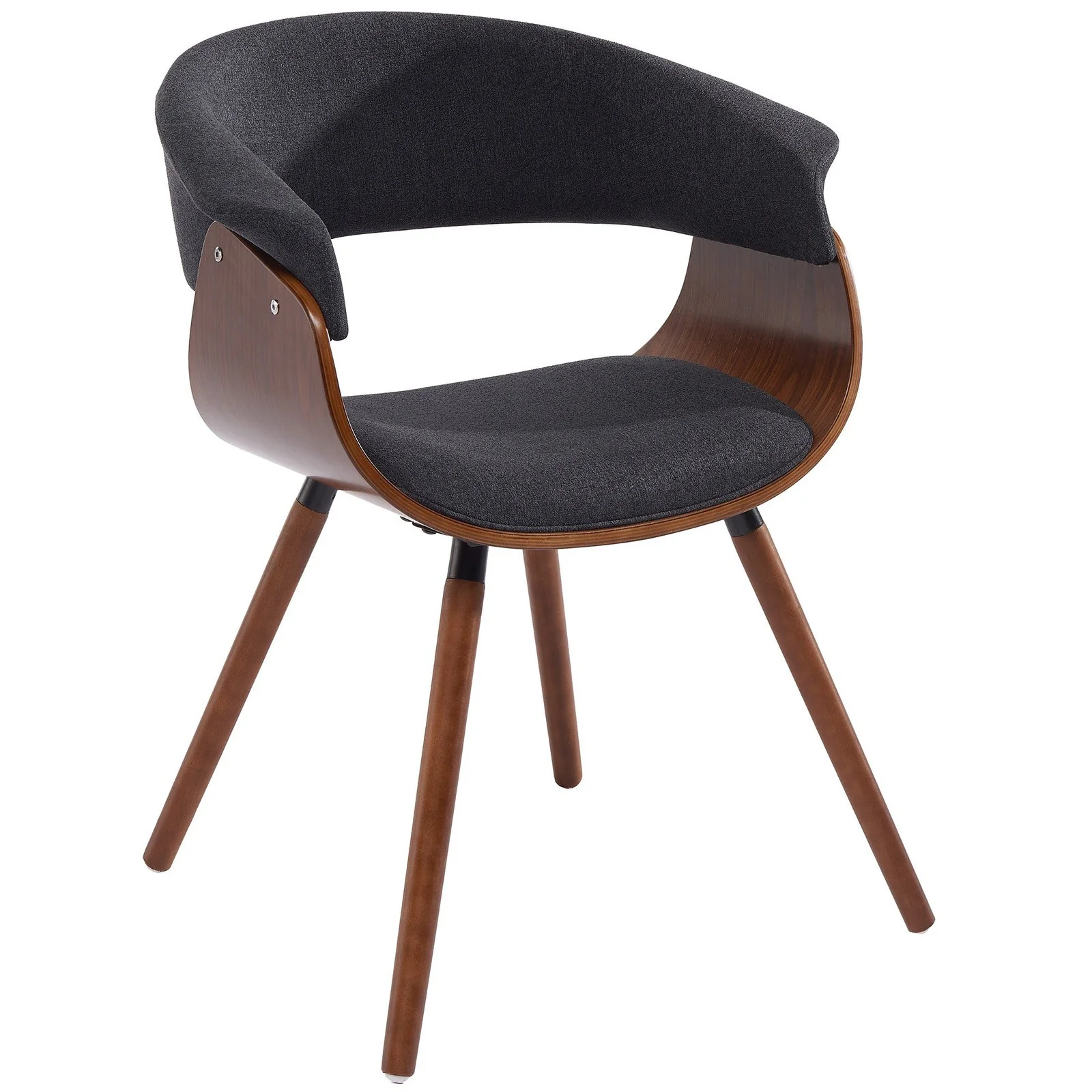 Worldwide Home Furnishings Holt-Accent Chair-Fabric Charcoal Accent/Dining Chair 403-981CH - Image 2