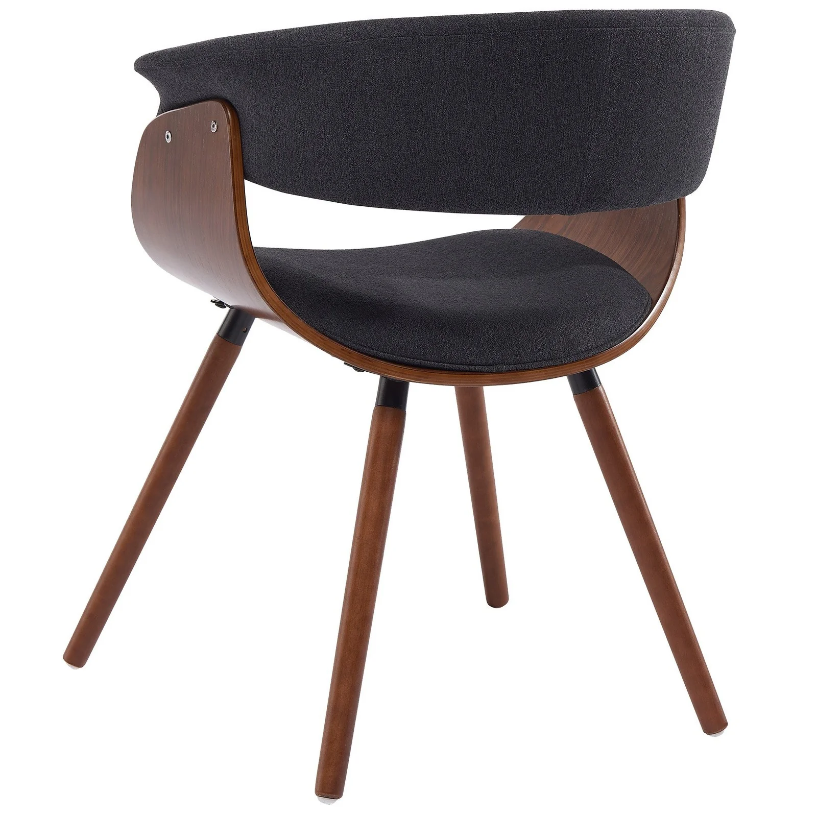 Worldwide Home Furnishings Holt-Accent Chair-Fabric Charcoal Accent/Dining Chair 403-981CH - Image 3