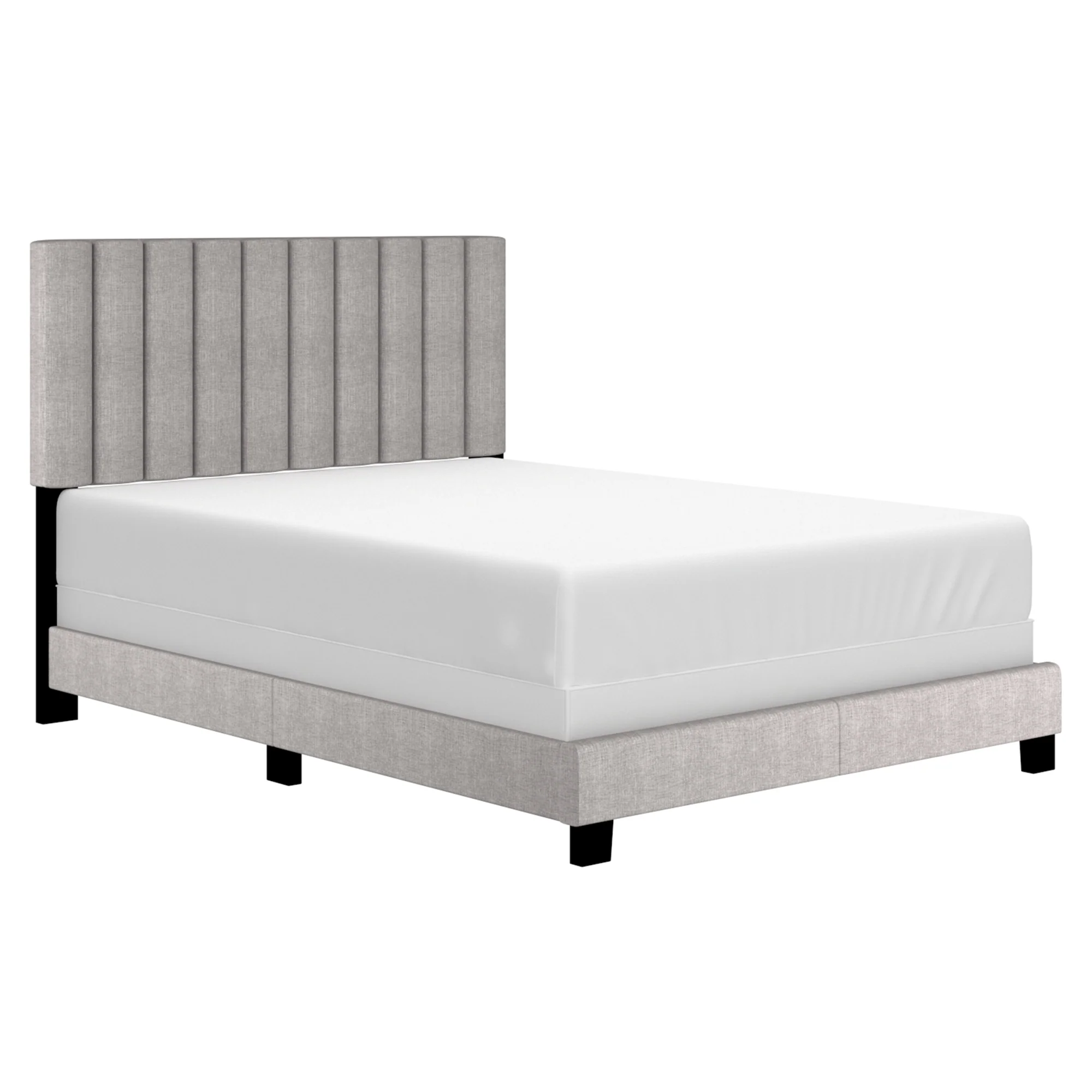 Worldwide Home Furnishings Jedd-54'' Bed-Light Grey Fabric 54" Double Bed, Fabric 101-297D-LGY - Image 2