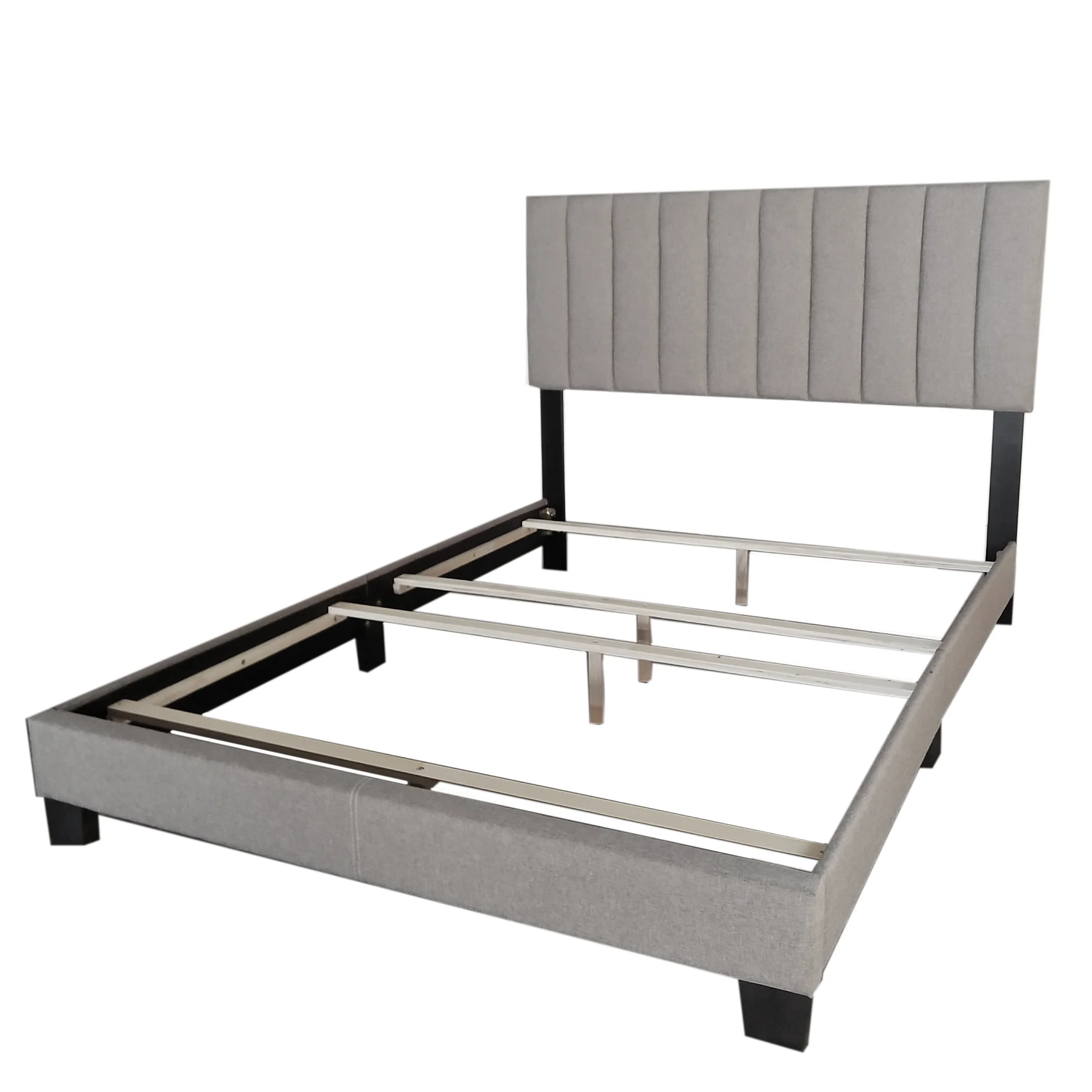 Worldwide Home Furnishings Jedd-54'' Bed-Light Grey Fabric 54" Double Bed, Fabric 101-297D-LGY - Image 6