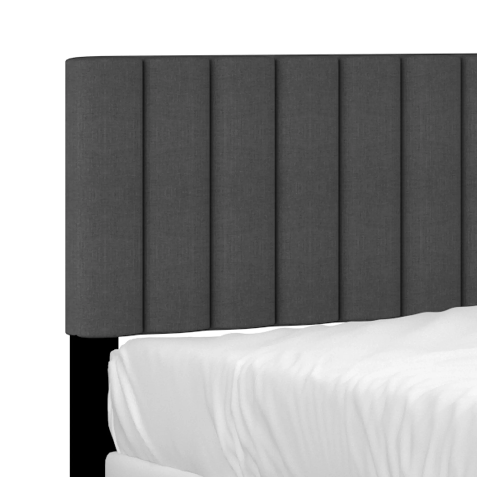 Worldwide Home Furnishings Jedd-60'' Bed-Charcoal Fabric 60" Queen Bed, Fabric 101-297Q-CHL - Image 5