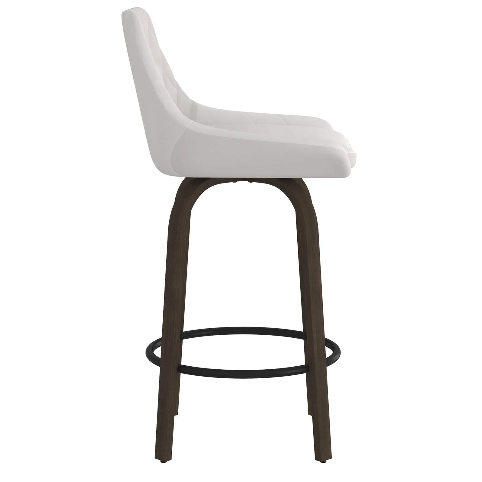 Worldwide Home Furnishings Kenzo-26'' Counter Stool Pu-White 26" Stool W/Swivel, Pu, Set Of 2 203-544WT - Image 6