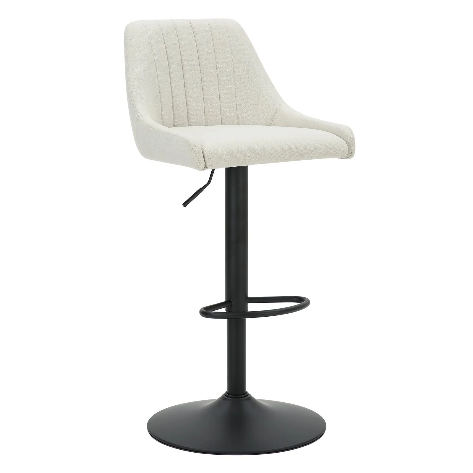 Worldwide Home Furnishings Kron-Air Lift Stool-Beige Fabric Air-Lift Stool, Fabric, Set Of 2 203-574BG - Image 3