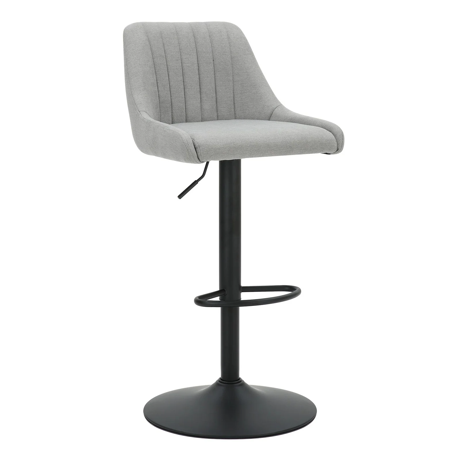 Worldwide Home Furnishings Kron-Air Lift Stool-Grey Fabric Air-Lift Stool, Fabric, Set Of 2 203-574GY - Image 3