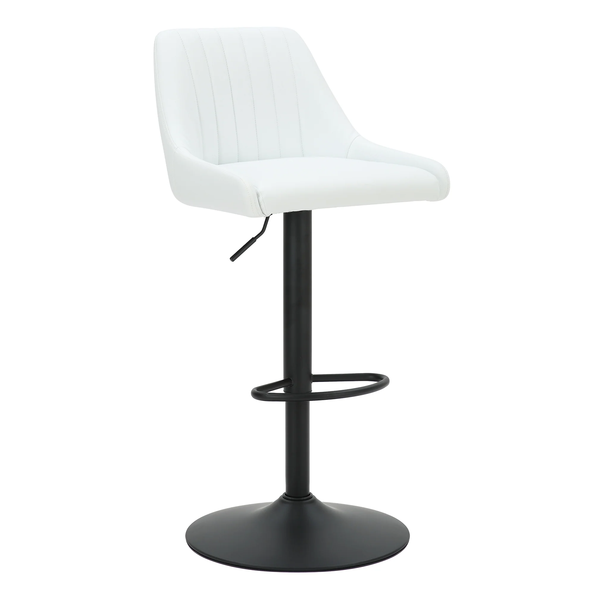 Worldwide Home Furnishings Kron-Air Lift Stool Pu-White Air-Lift Stool, Faux Leather, Set Of 2 203-574PUWT - Image 3