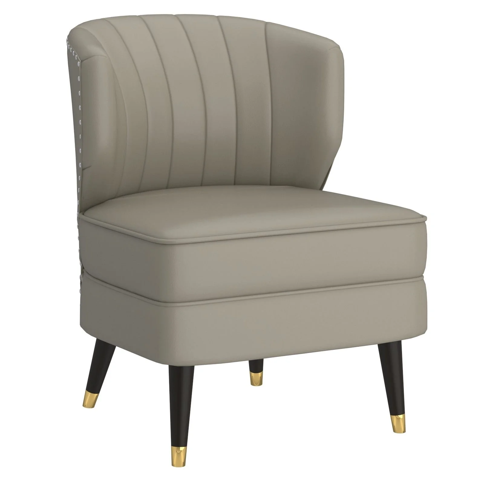 Worldwide Home Furnishings Kyrie-Accent Chair-Grey_Beige Accent Chair 403-587GB - Image 2