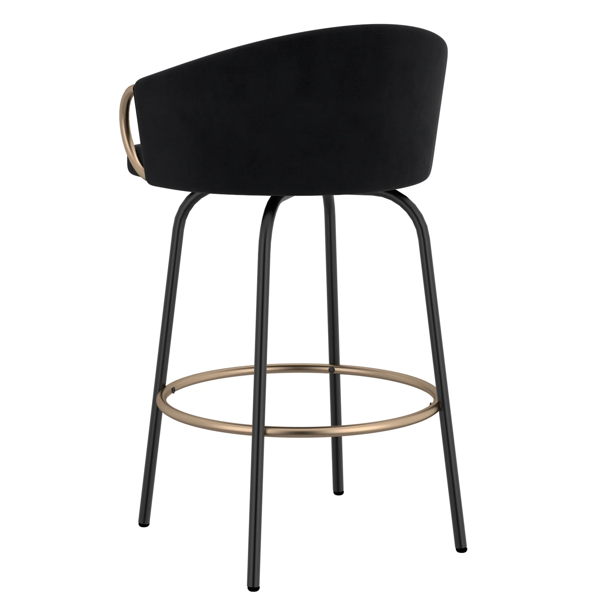 Worldwide Home Furnishings Lavo-26'' Counter Stool-Black 26" Counter Stool W/Swivel, Set Of 2 203-560BLK - Image 4