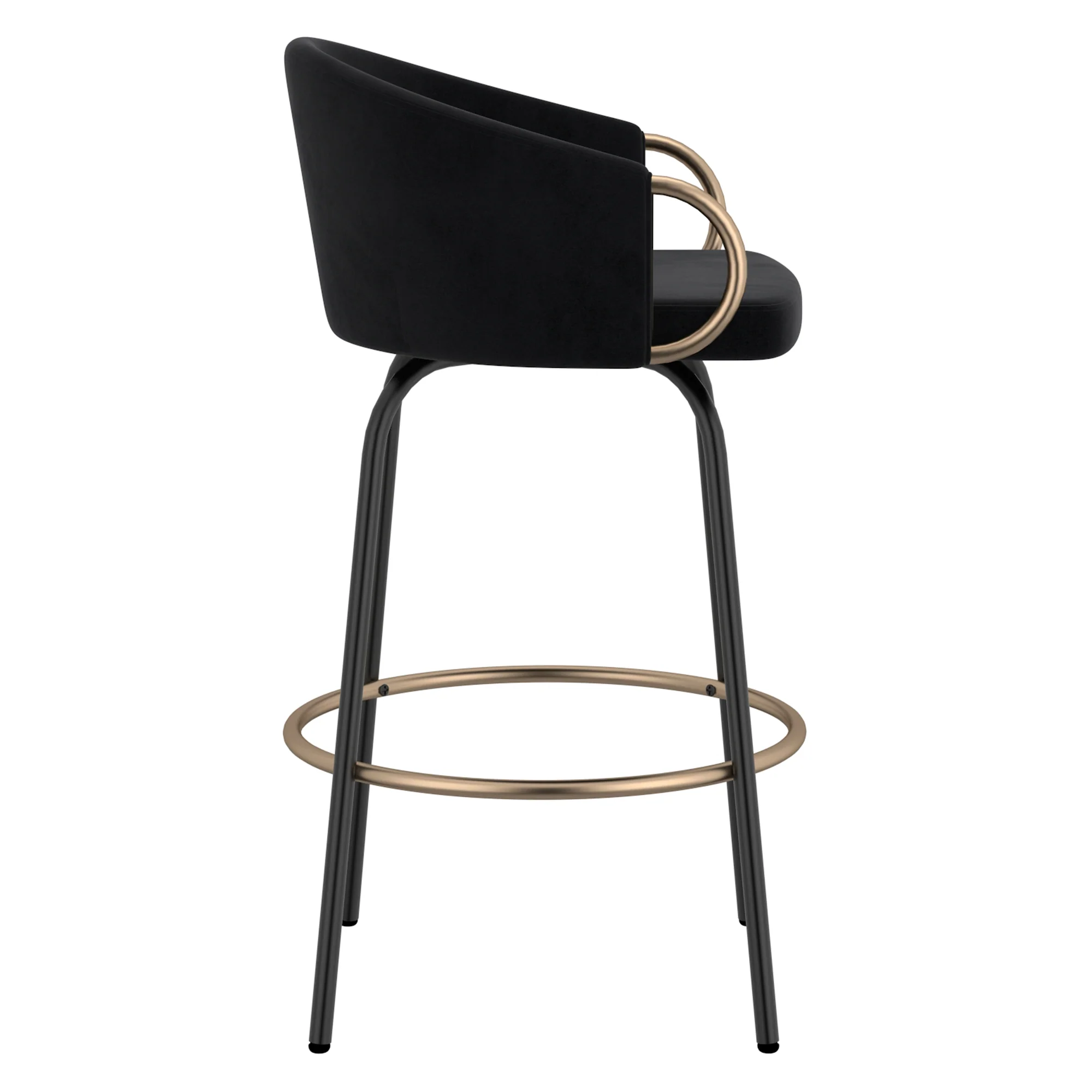 Worldwide Home Furnishings Lavo-26'' Counter Stool-Black 26" Counter Stool W/Swivel, Set Of 2 203-560BLK - Image 6