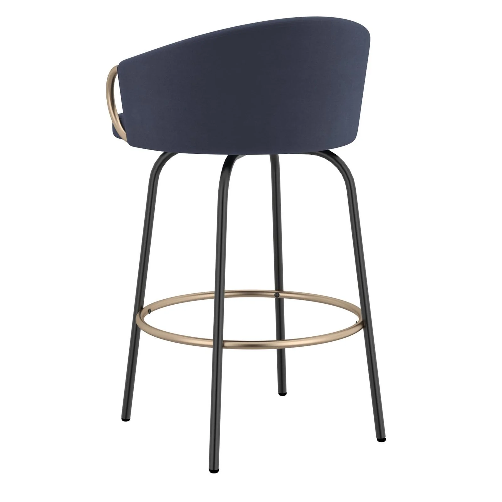 Worldwide Home Furnishings Lavo-26'' Counter Stool-Blue 26" Counter Stool W/Swivel, Set Of 2 203-560BLU - Image 4