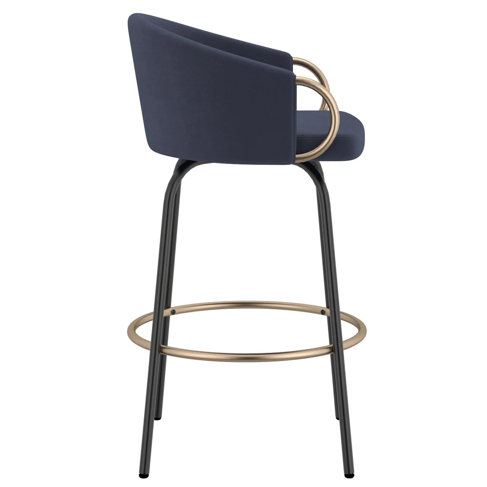 Worldwide Home Furnishings Lavo-26'' Counter Stool-Blue 26" Counter Stool W/Swivel, Set Of 2 203-560BLU - Image 6