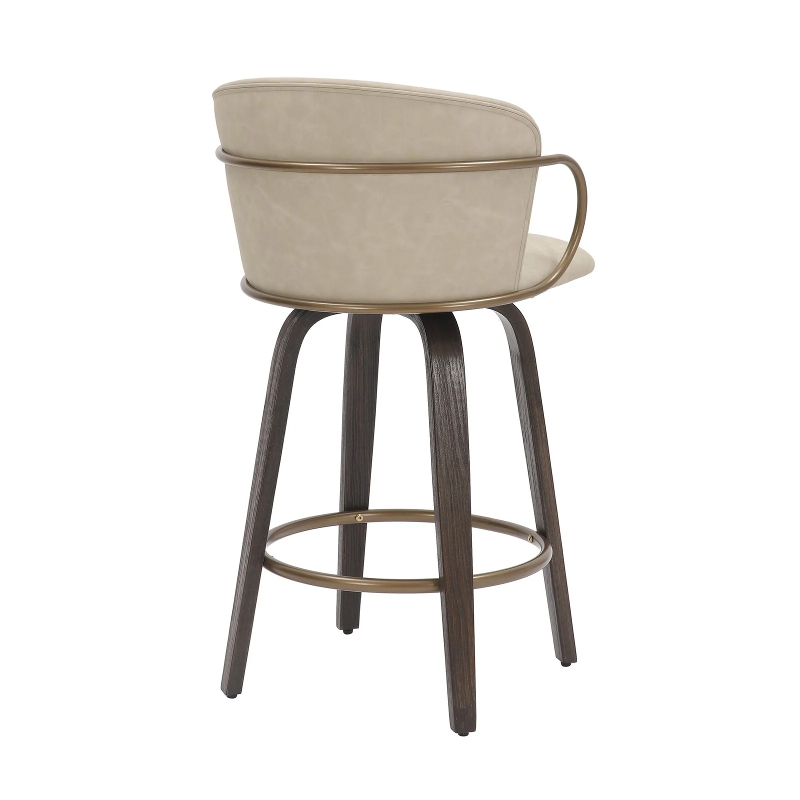 Worldwide Home Furnishings Lawson-26'' Counter Stool-Ivory 26" Counter Stool W/Swivel, Set Of 2 203-634IV - Image 4