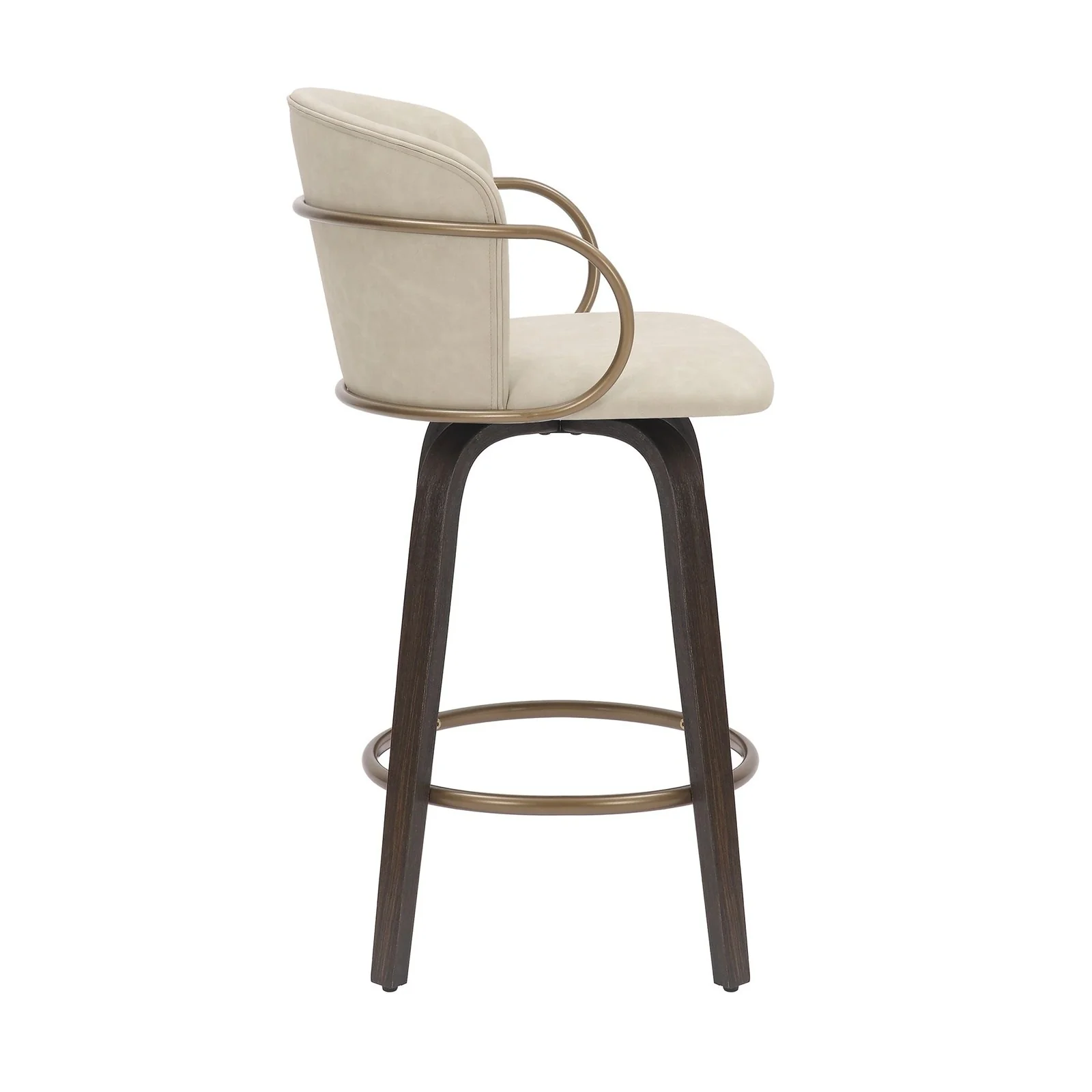 Worldwide Home Furnishings Lawson-26'' Counter Stool-Ivory 26" Counter Stool W/Swivel, Set Of 2 203-634IV - Image 5