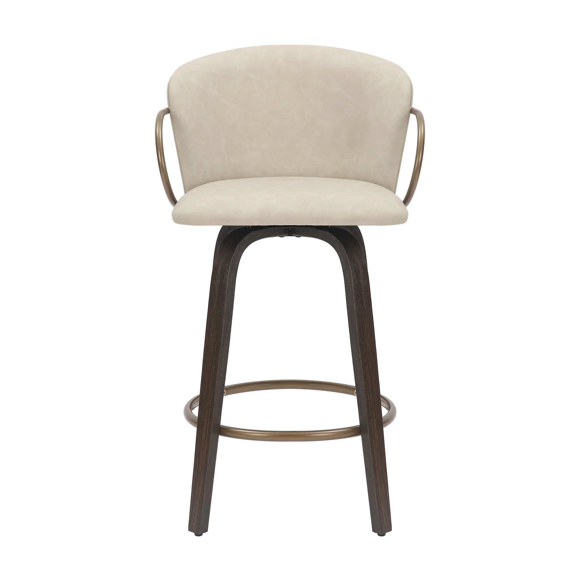 Worldwide Home Furnishings Lawson-26'' Counter Stool-Ivory 26" Counter Stool W/Swivel, Set Of 2 203-634IV - Image 6