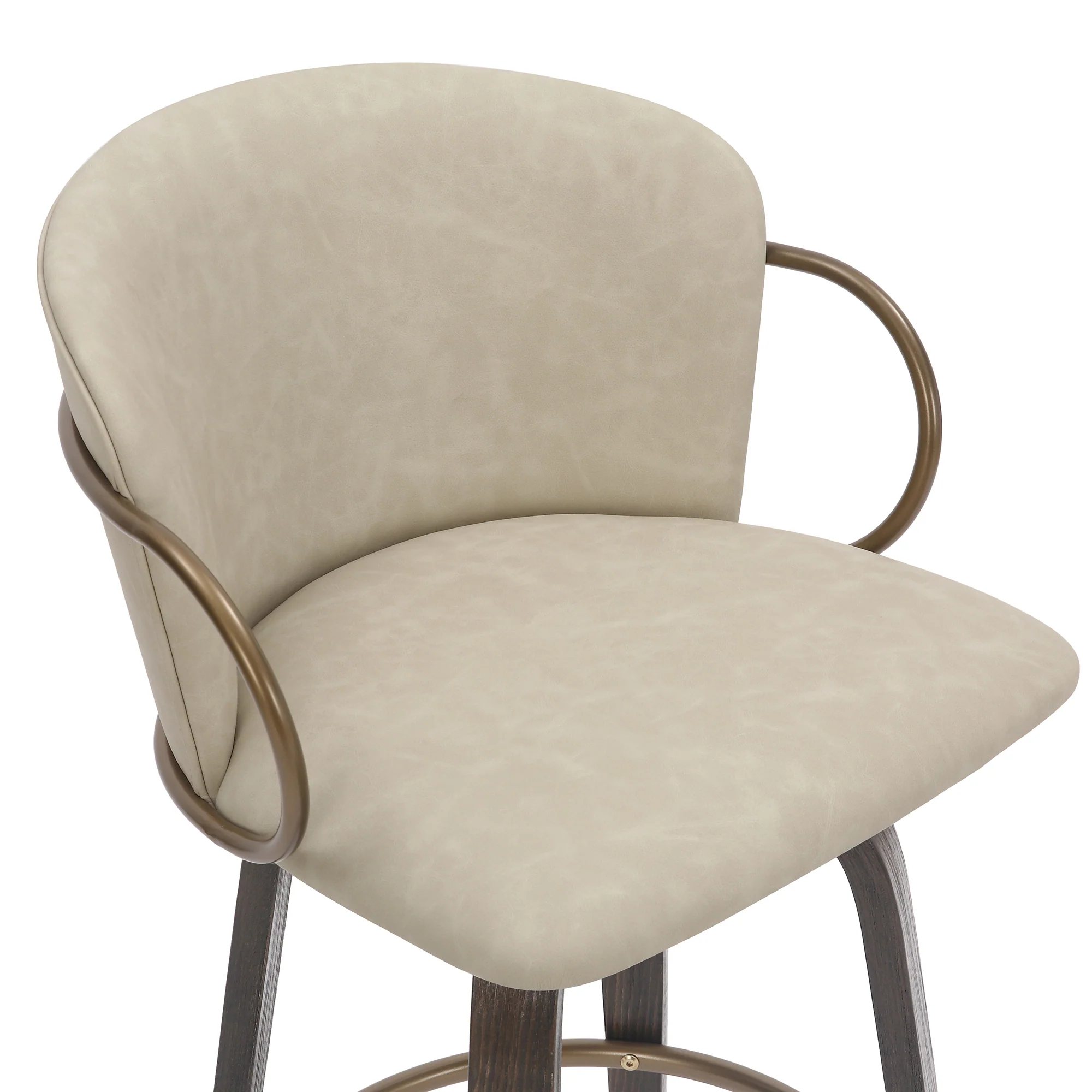 Worldwide Home Furnishings Lawson-26'' Counter Stool-Ivory 26" Counter Stool W/Swivel, Set Of 2 203-634IV - Image 7