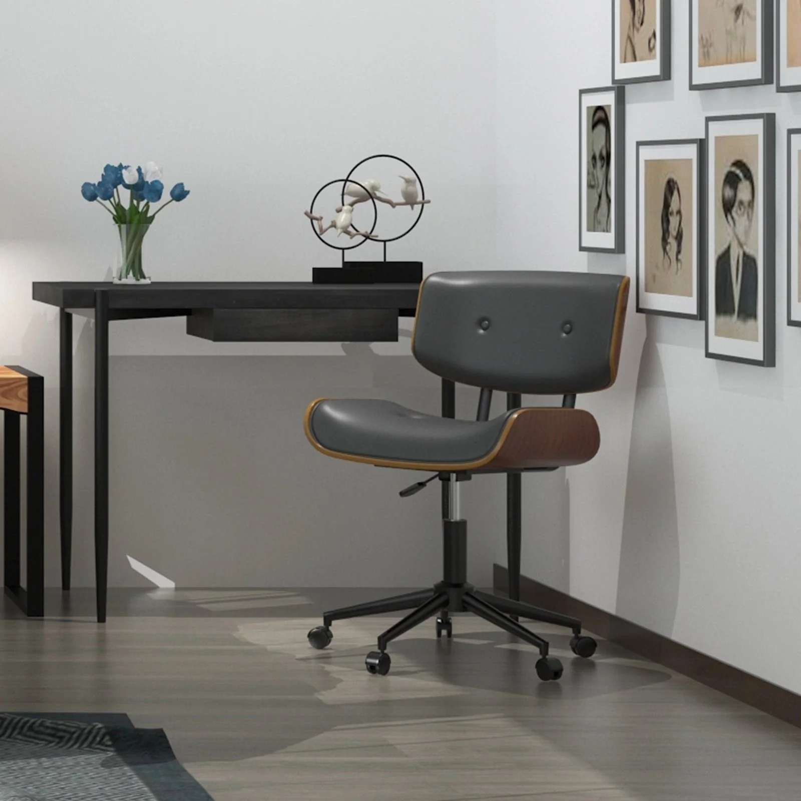 Worldwide Home Furnishings Loki-Office Chair-Black Office Chair 802-672BK