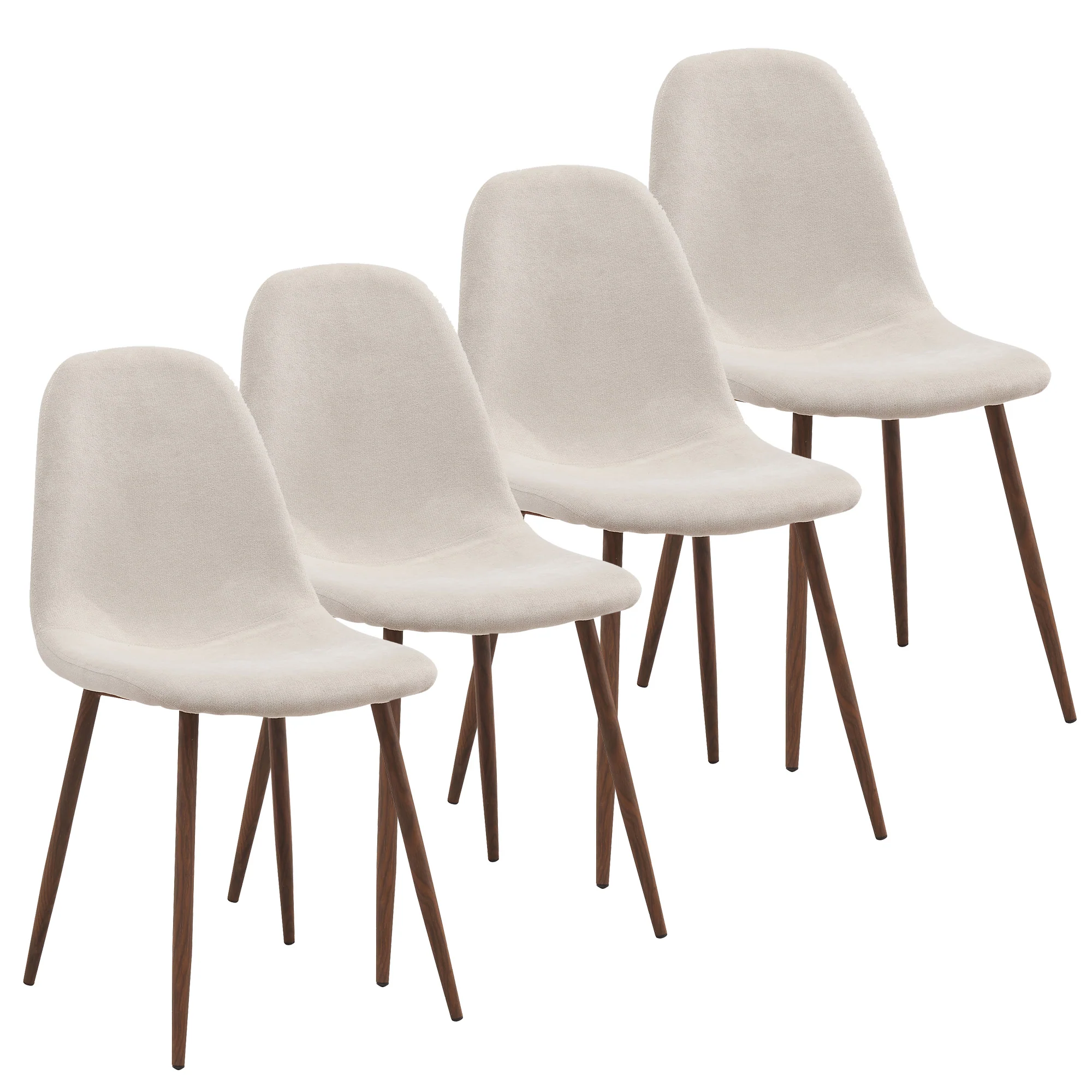Worldwide Home Furnishings Lyna-Side Chair Fabric-Beige Side Chair, Set Of 4 202-250BG - Image 2