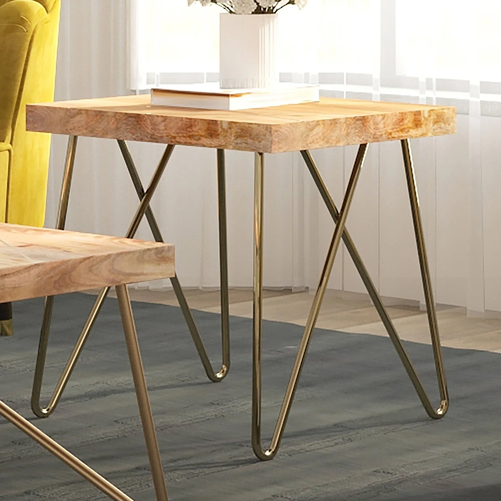 Worldwide Home Furnishings Madox-Accent Table-Natural Accent Table 501-527NT