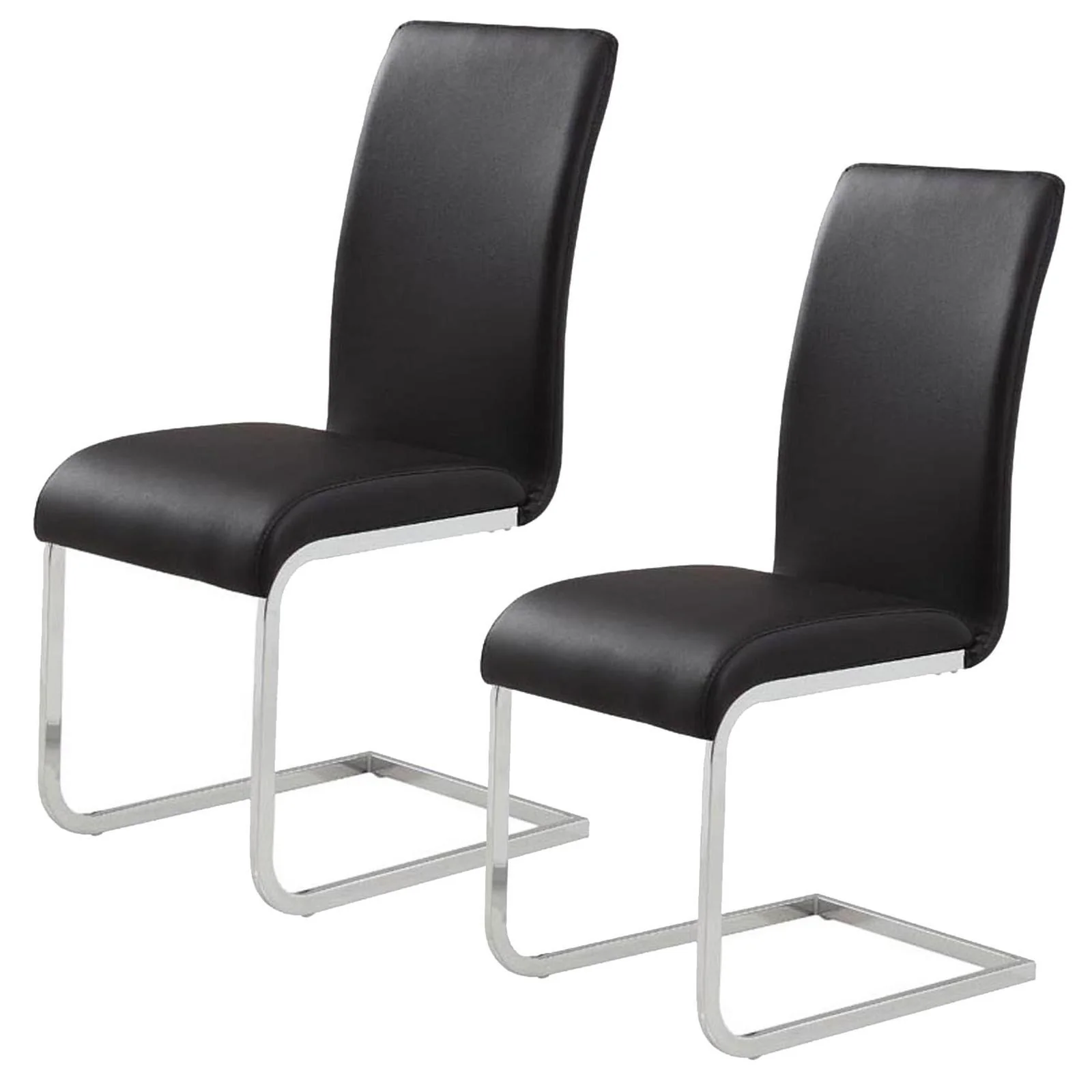 Worldwide Home Furnishings Maxim-Side Chair-Black Side Chair, Set Of 2 202-489BK - Image 2